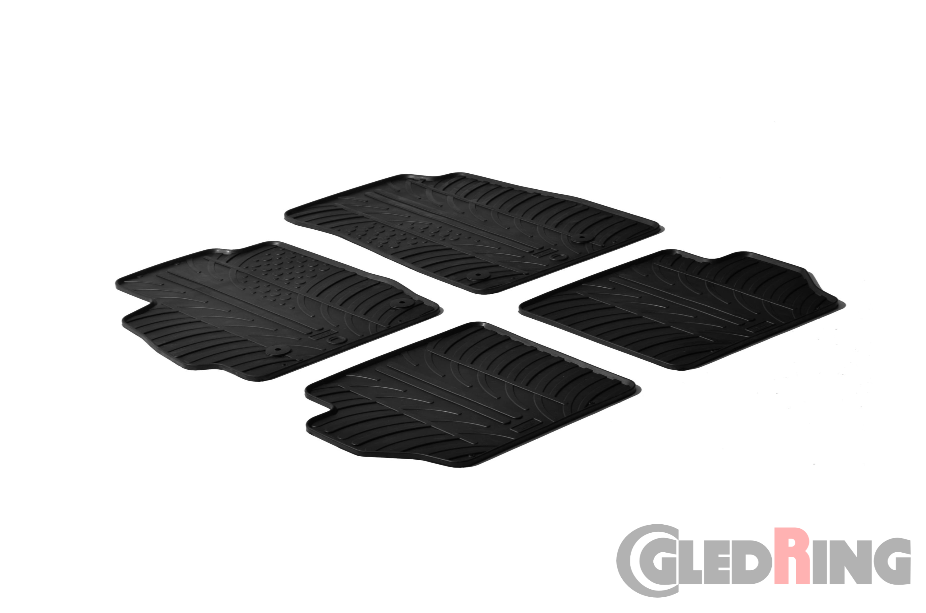 Original Gledring Passform Fußmatten Gummimatten 4 Tlg.+Fixing - MAZDA 2 2007-10.2014