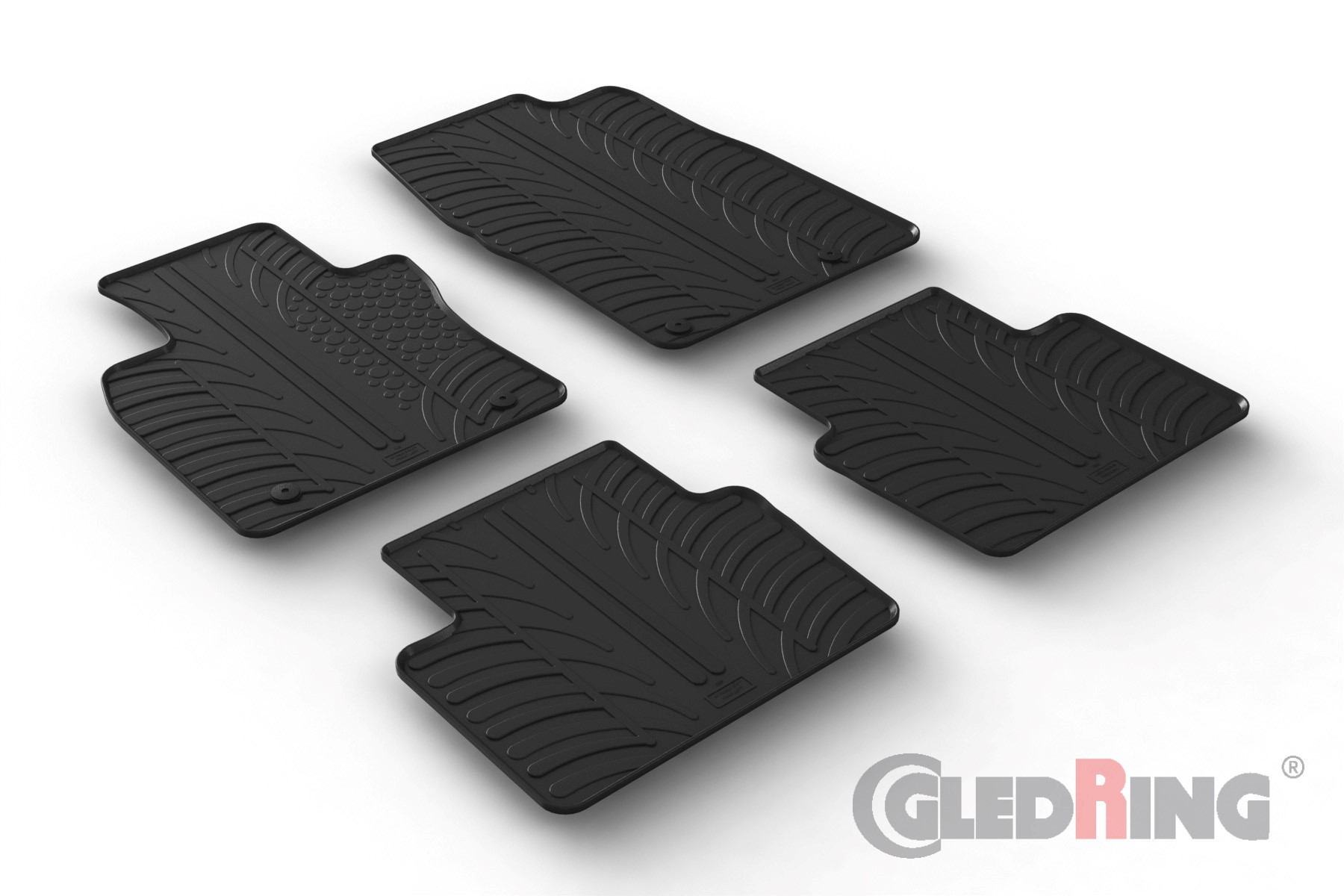 Original Gledring Passform Fußmatten Gummimatten 4 Tlg.+Fixing - MAZDA 3 03.2019->