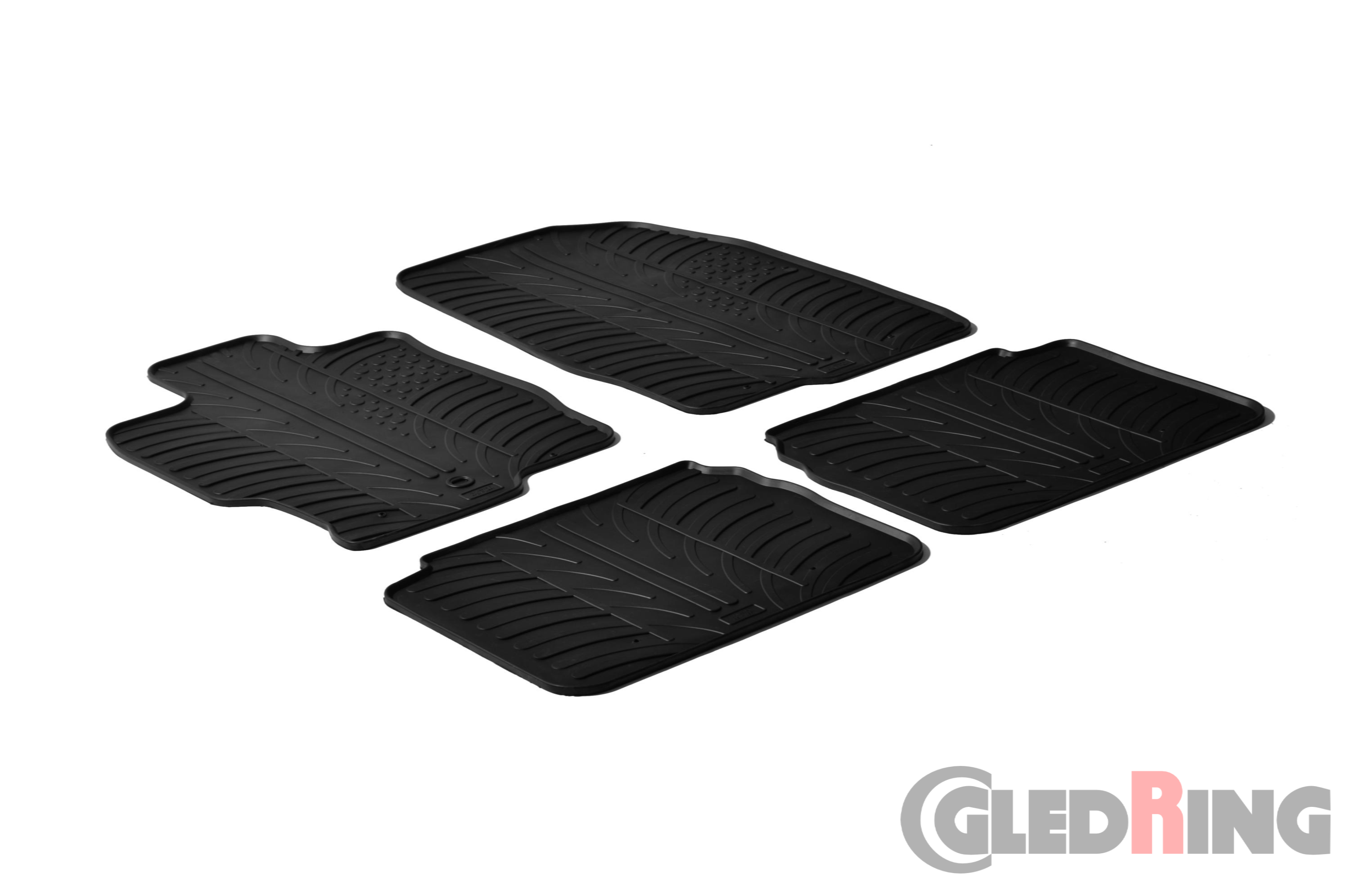 Original Gledring Passform Fußmatten Gummimatten 4 Tlg.+Fixing - MAZDA 6 2007-2012