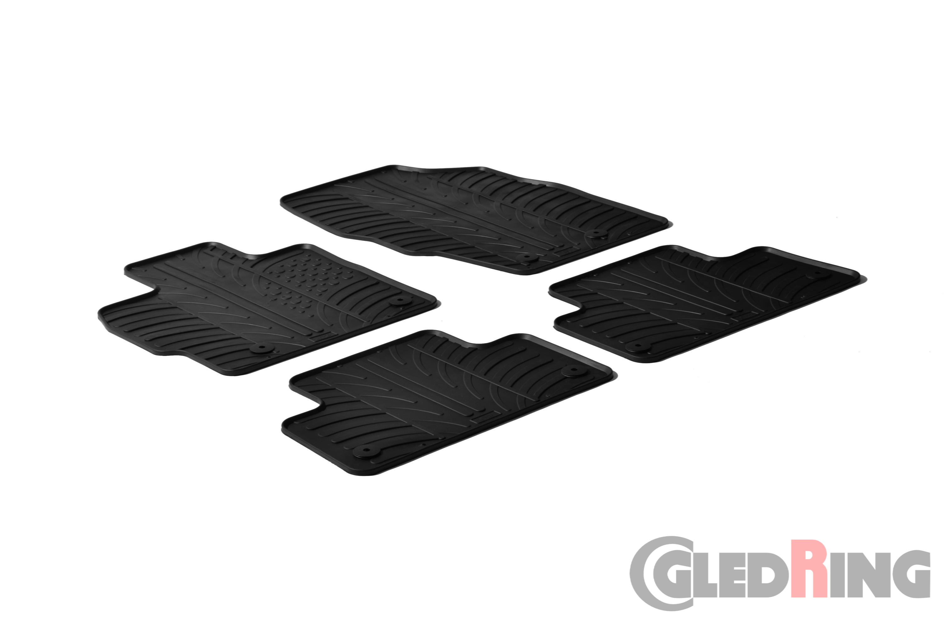 Original Gledring Passform Fußmatten Gummimatten 4 Tlg.+Fixing - Mazda CX-7 2007 -> Nur für Benziner