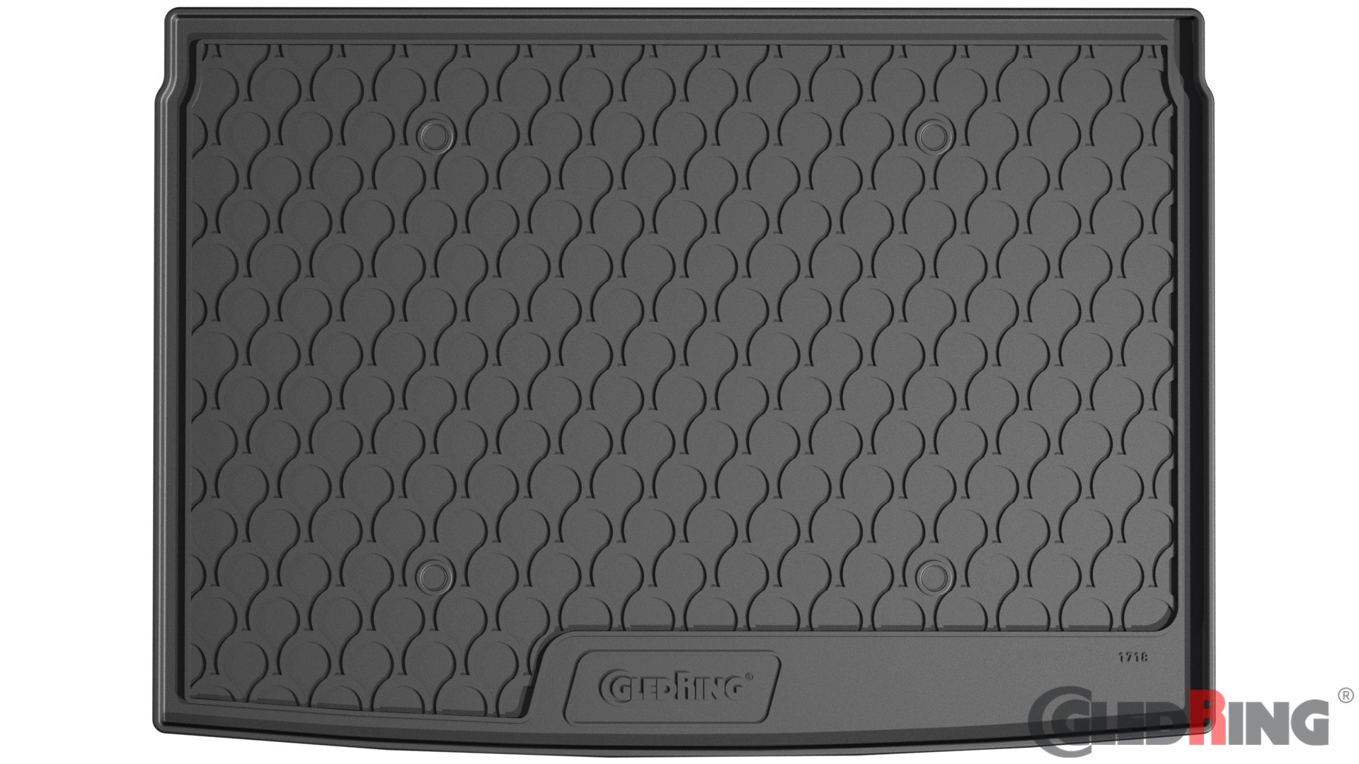 Original Gledring Premium Gummi Kofferraummatte - MERCEDES B-Classe W 246 (tiefer Boden) 2011-2019