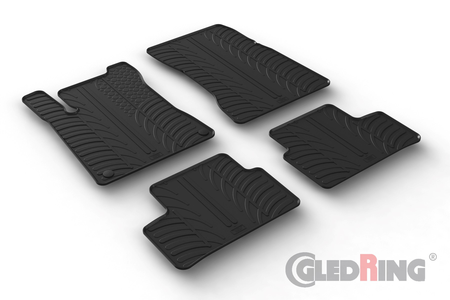 Original Gledring Passform Fußmatten Gummimatten 4 Tlg.+Fixing - MERCEDES-BENZ CLA C118 (Sedan) 02.2019->