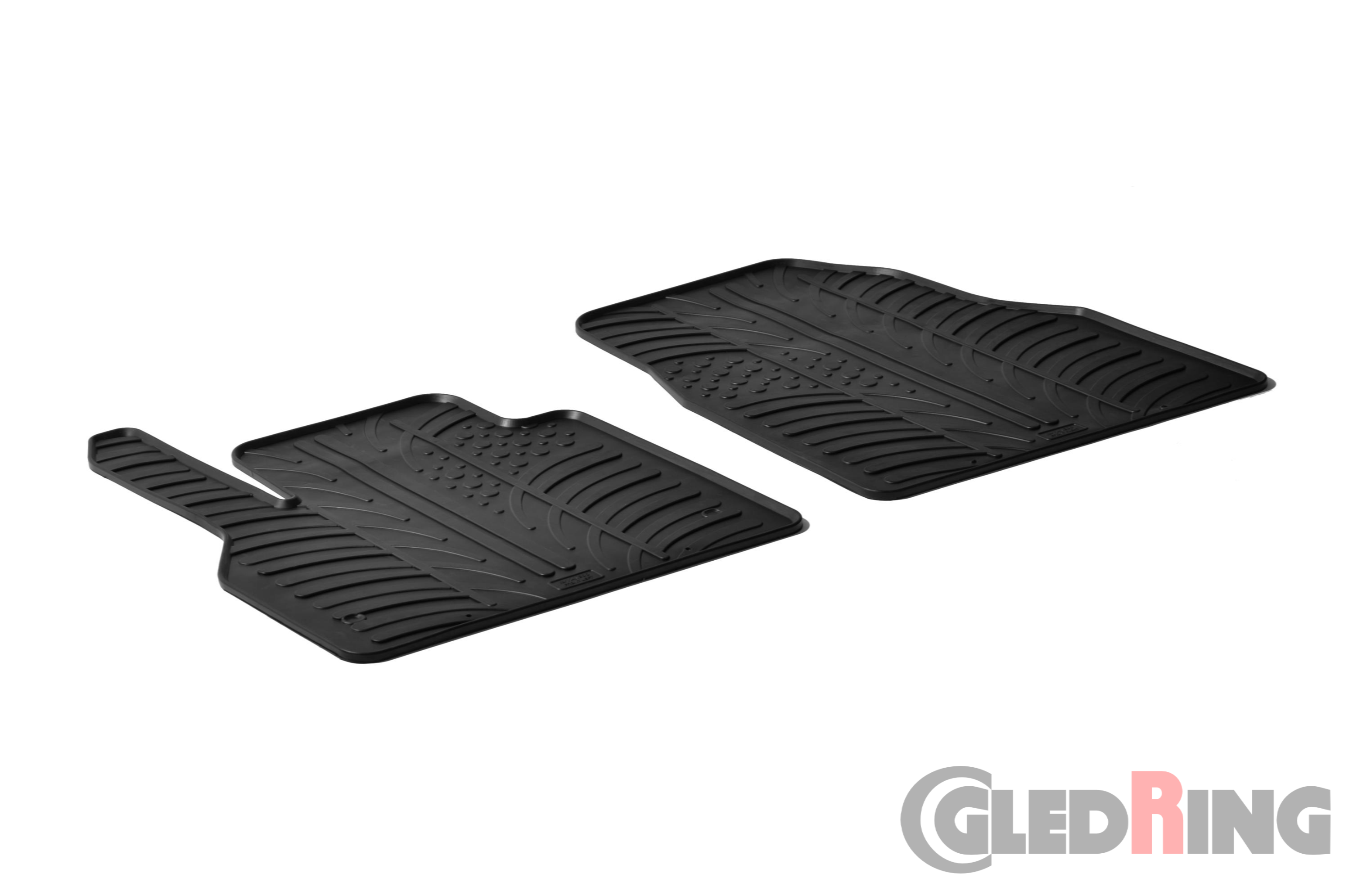 Original Gledring Passform Fußmatten Gummimatten 2 Tlg.-Fixing - MERCEDES-BENZ Citan 2012-> / FL 2016-02.2021