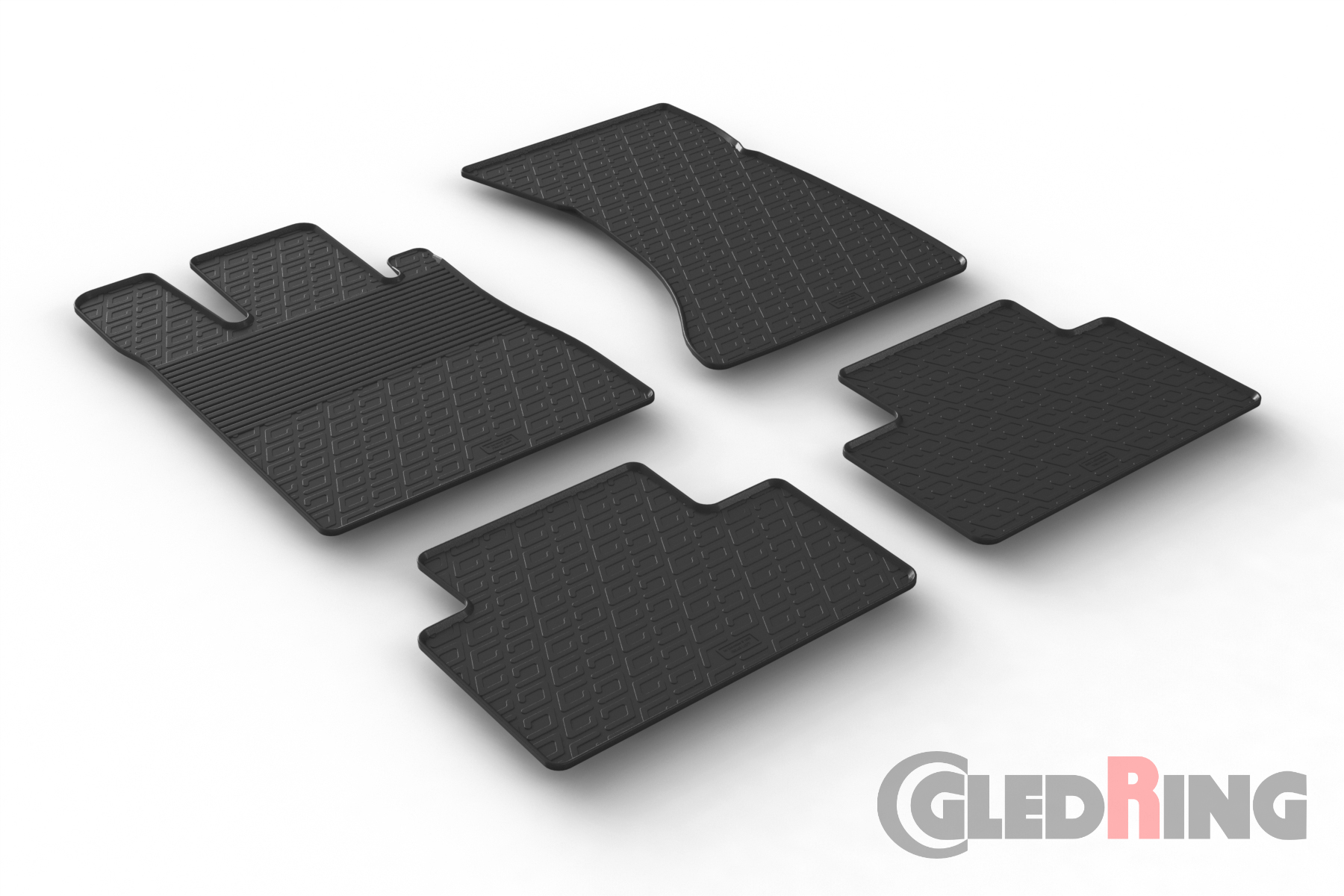 Original Gledring Passform Fußmatten Gummimatten 4 Tlg. - MERCEDES-BENZ S Klasse W220 1998-2005
