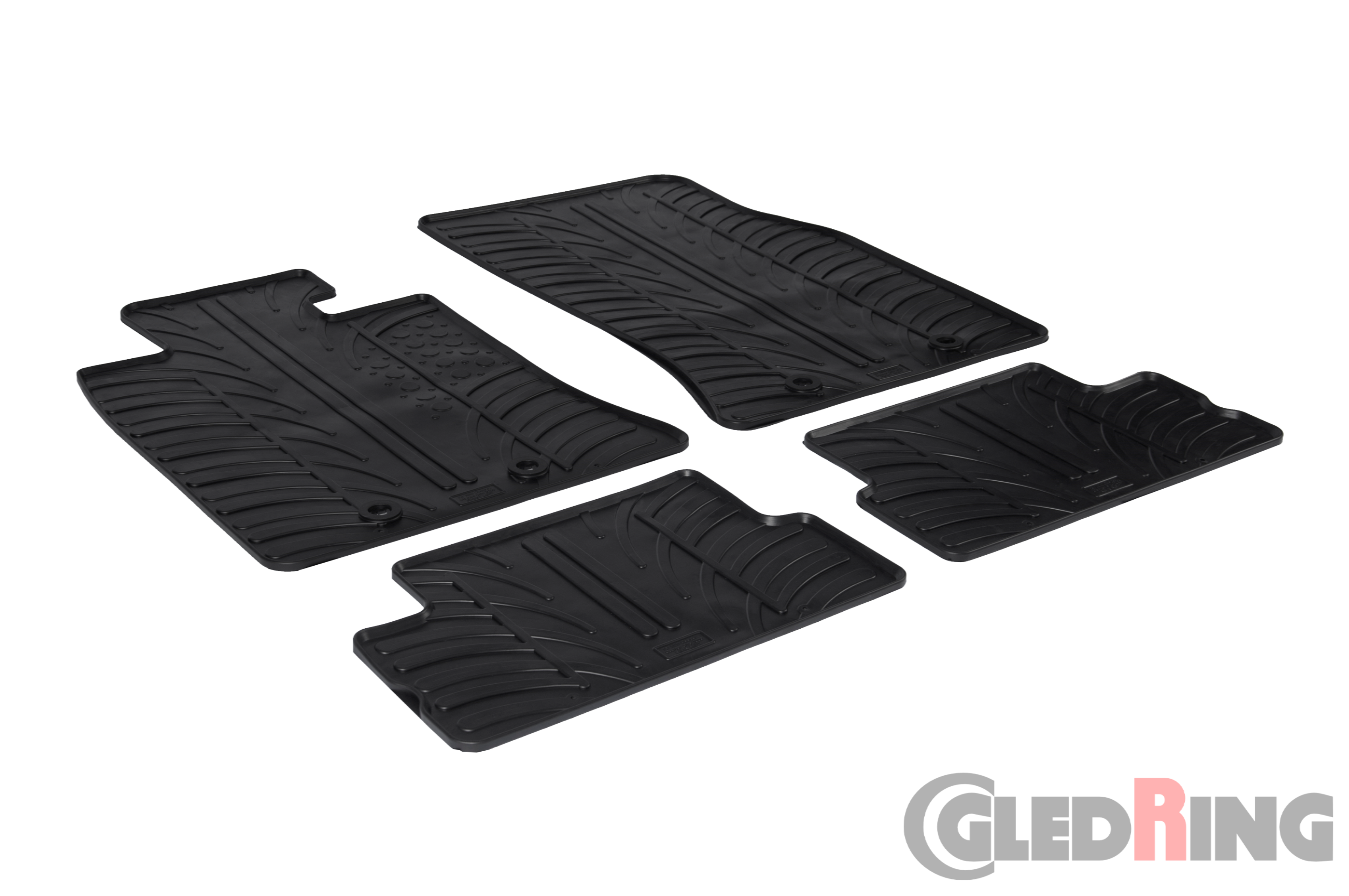 Original Gledring Passform Fußmatten Gummimatten 4 Tlg.+Fixing - MINI Cooper 2006-02.2014
