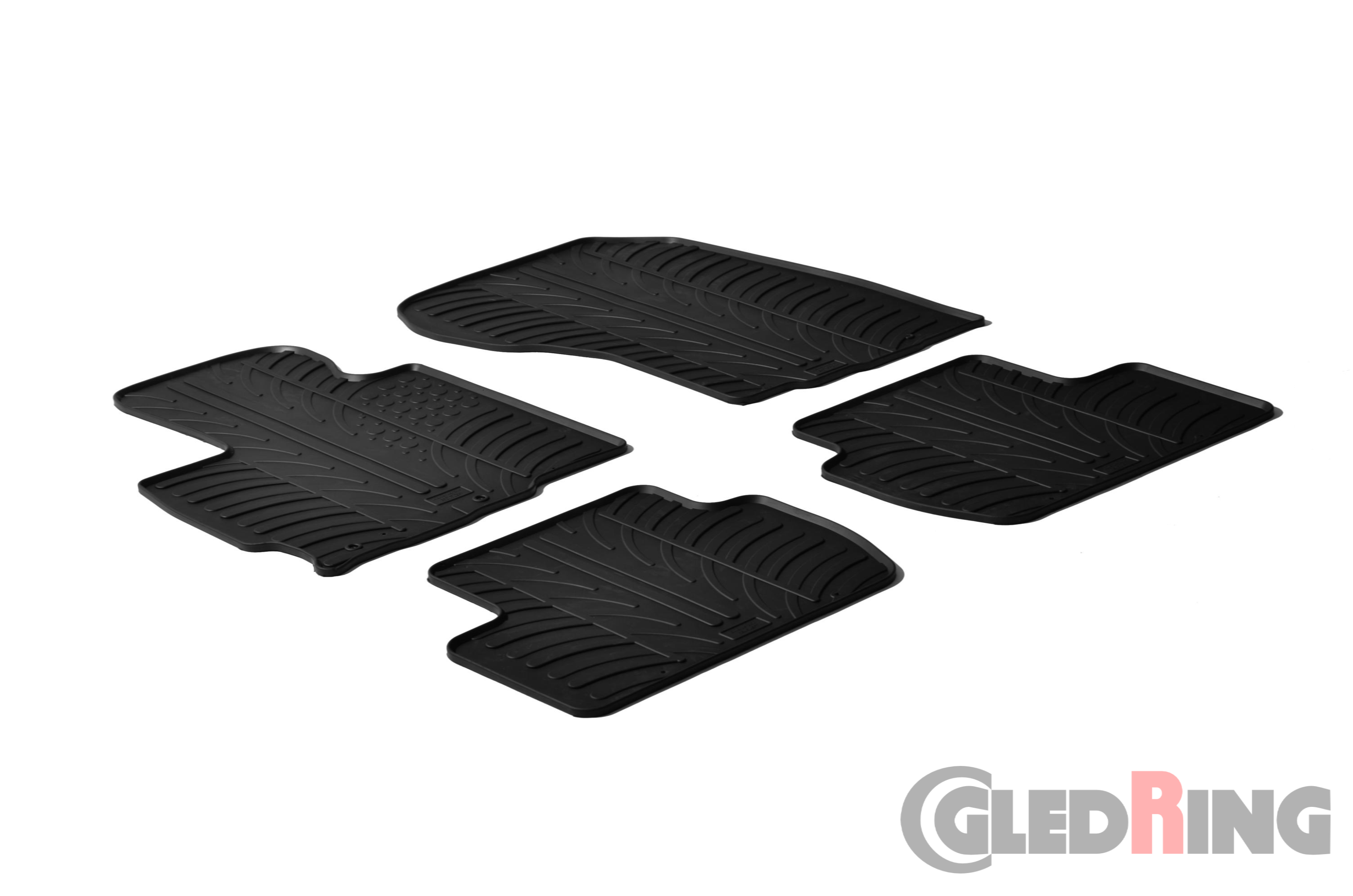 Original Gledring Passform Fußmatten Gummimatten 4 Tlg. Loch Fix. - Mitsubishi Outlander 2010->