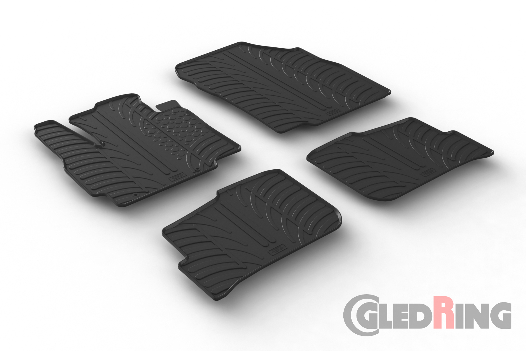 Original Gledring Passform Fußmatten Gummimatten 4 Tlg. Loch Fix. - MITSUBISHI Space Star 2014->