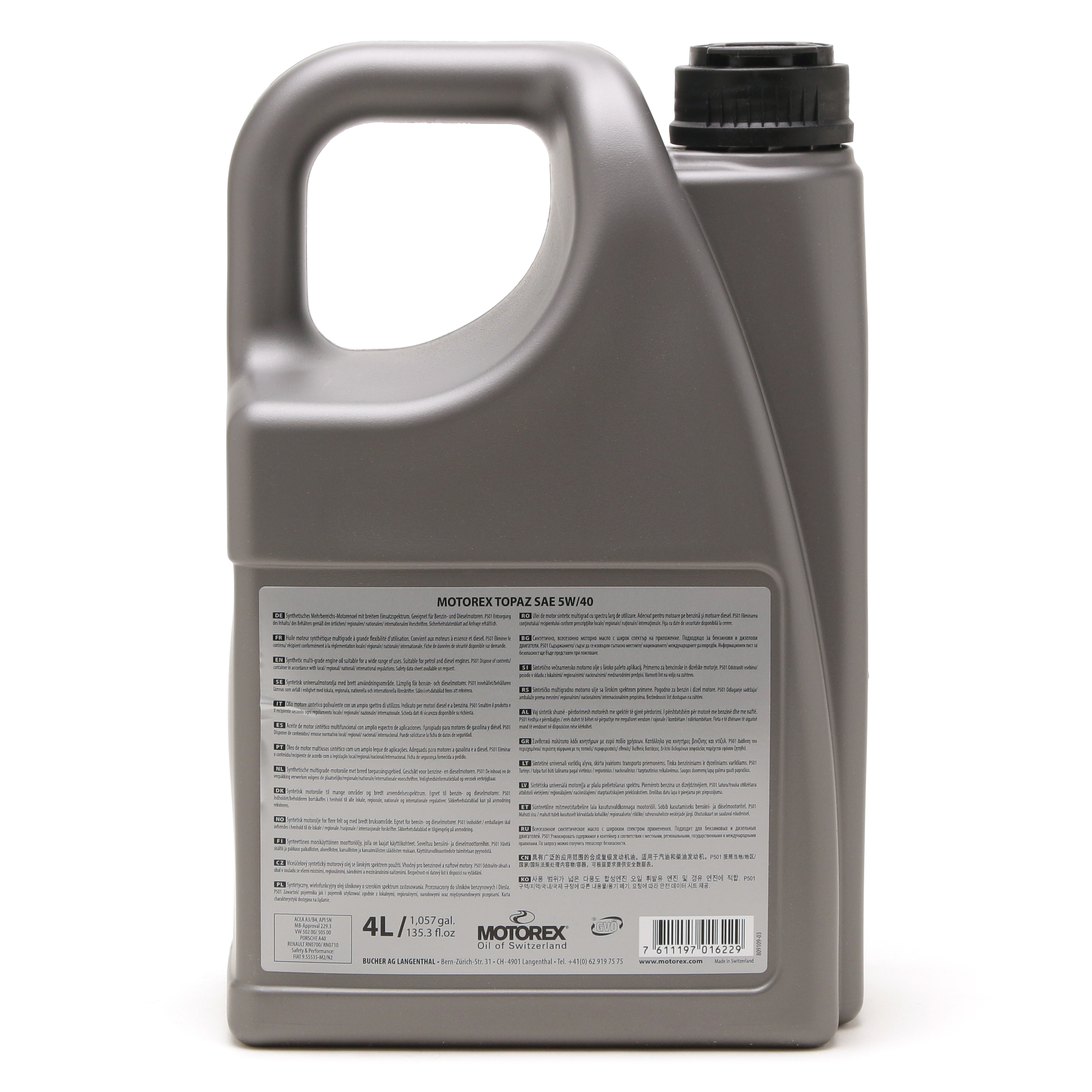 Motorex Topaz SAE 5W-40 Motoröl 4l