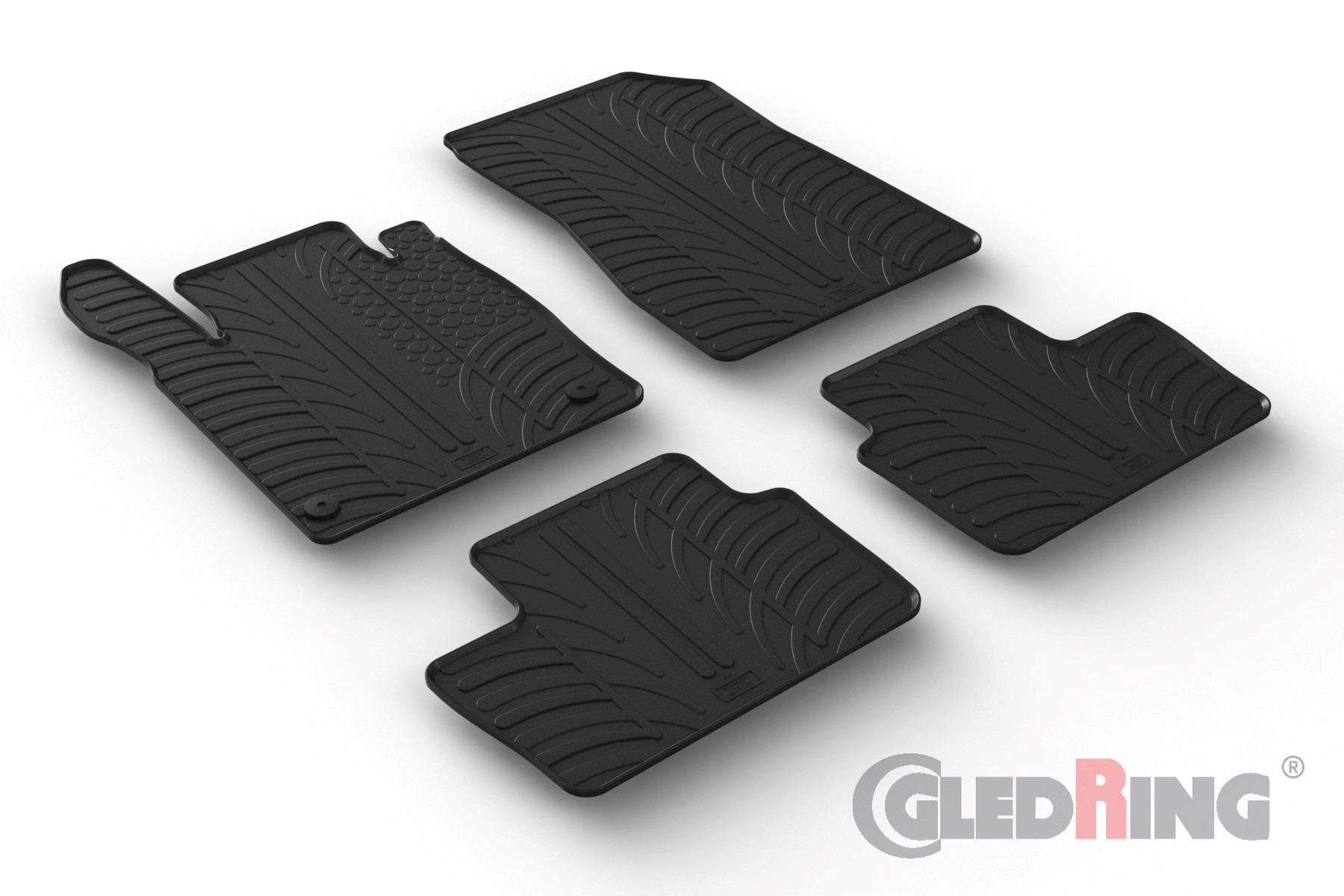 Original Gledring Passform Fußmatten Gummimatten 4 Tlg.+Fixing - NISSAN Juke II 12.2019->