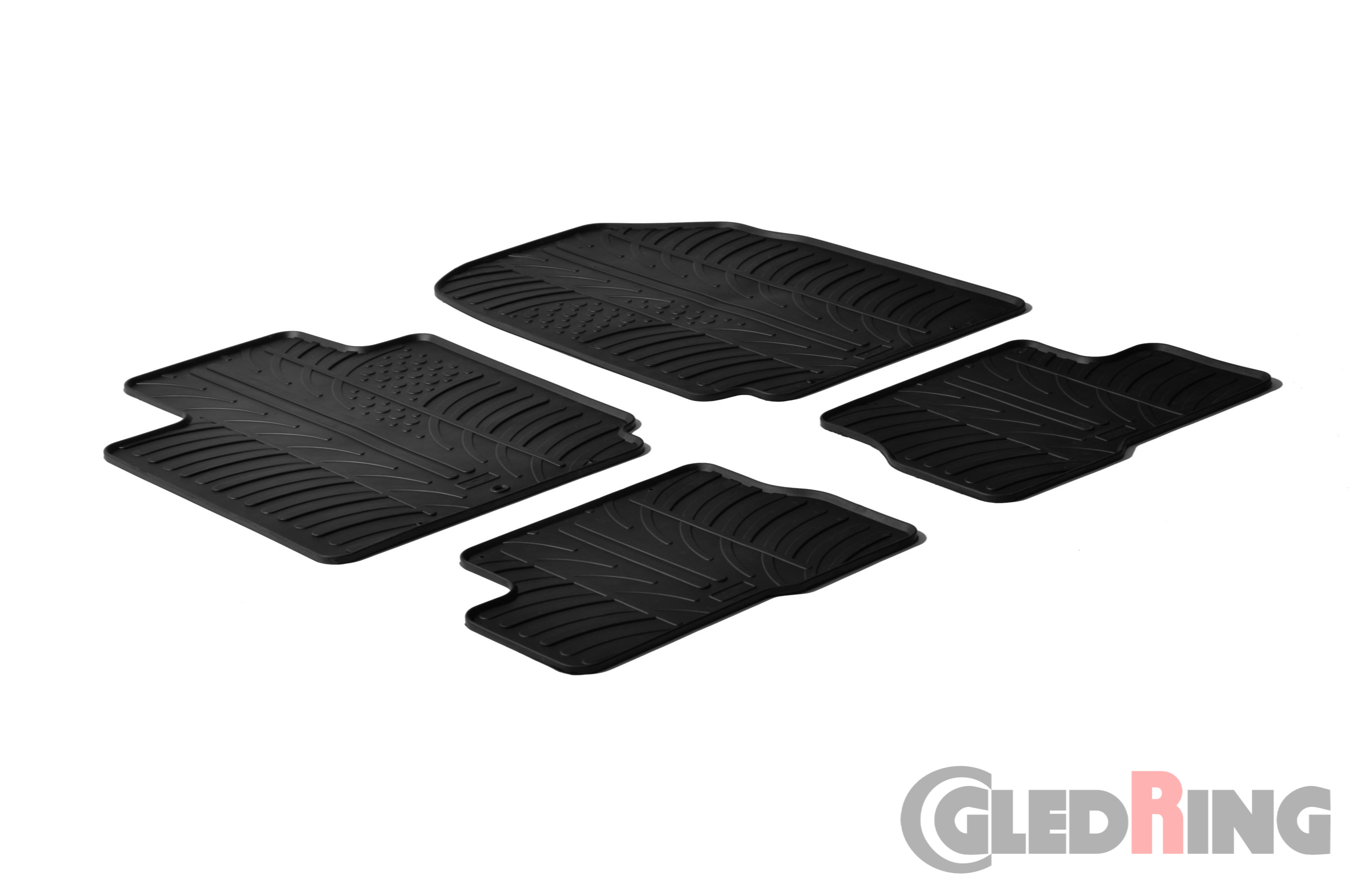 Original Gledring Passform Fußmatten Gummimatten 4 Tlg. - NISSAN Micra 2003-2010