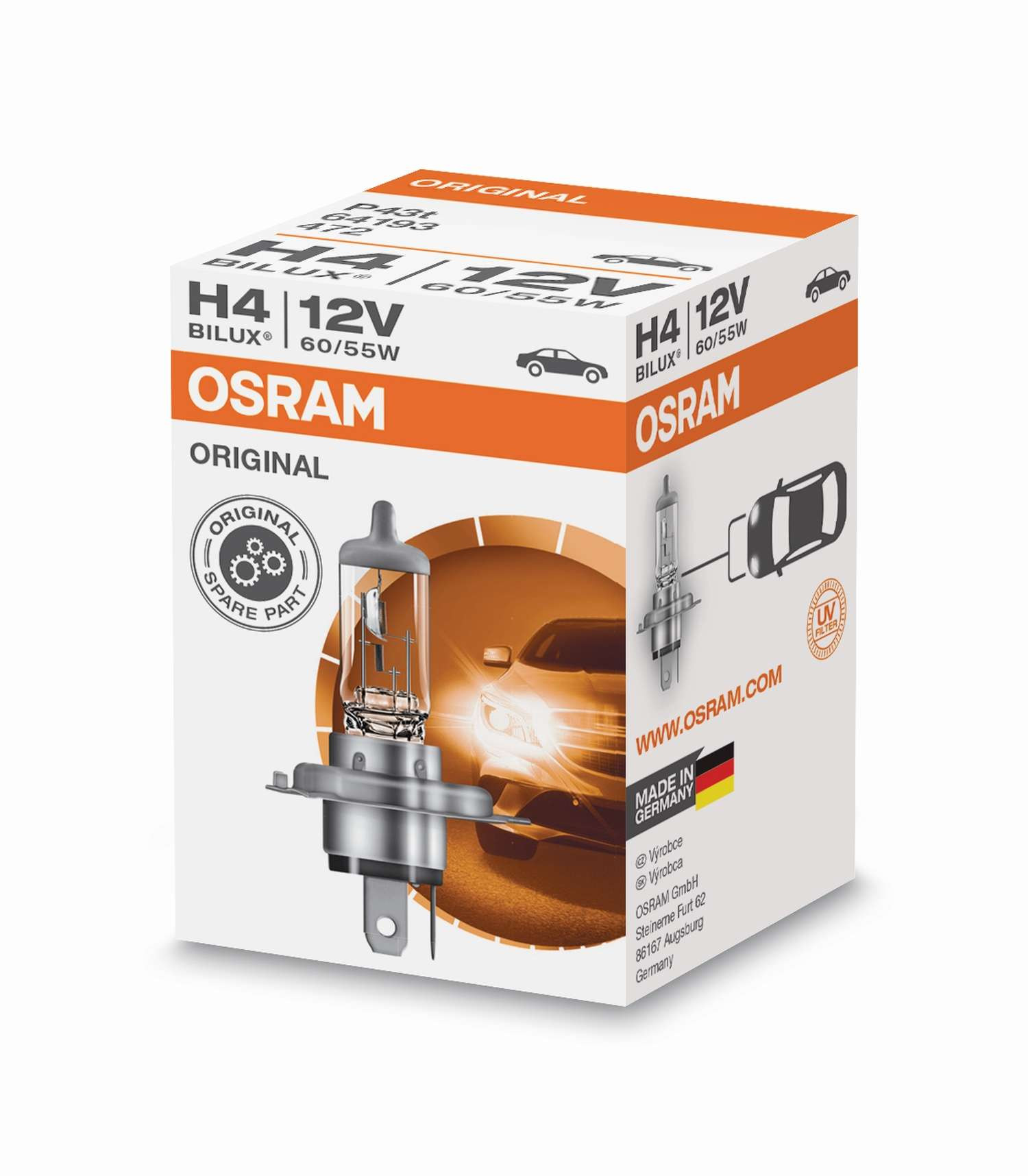 Osram Original Line Glühlampe H4 P43t 12V 60W/55W 1 Stück