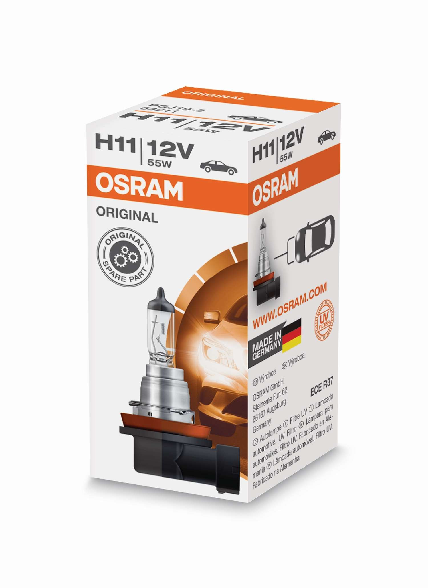 Osram Original Line Glühlampe H11 PGJ19-2 12V 55W 1 Stück