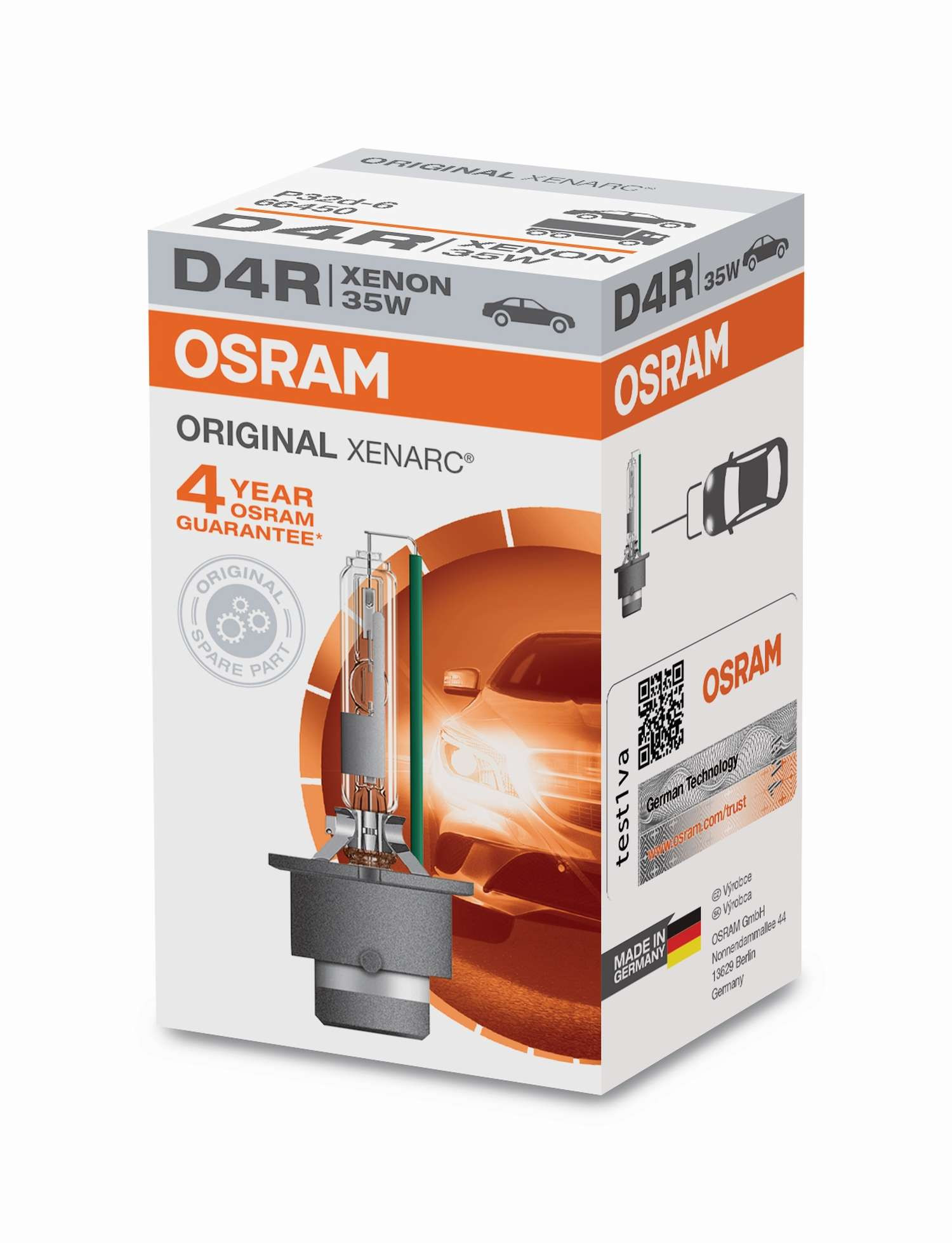 Osram Xenarc® Original D4R P32d-6 12V/24V 35W 4300K 1 Stück
