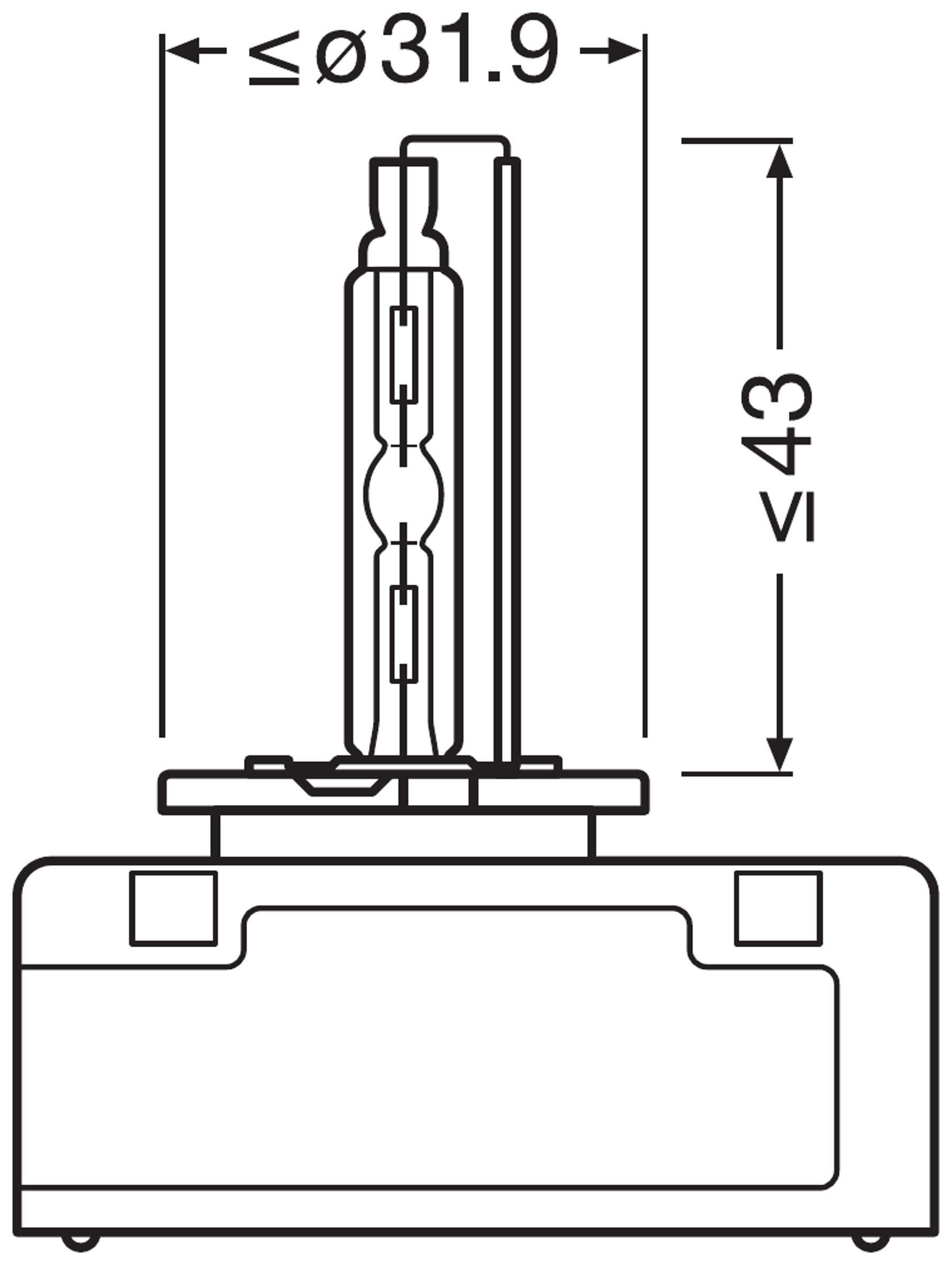 Osram Xenarc® Original D5S PK32d-7 12V/24V 25W 4400K 1 Stück