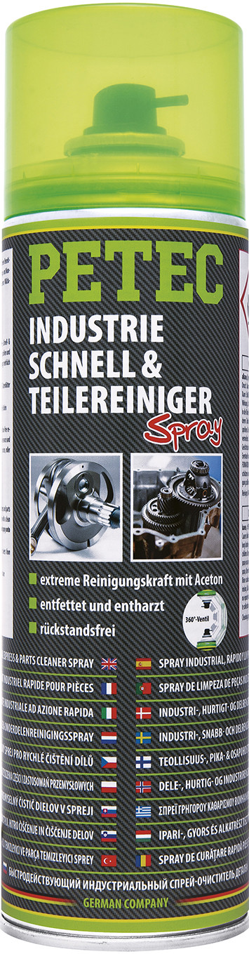 Petec 71750 INDUSTRIE-, SCHNELL- & TEILEREINIGER SPRAY, ACETON, 500ML