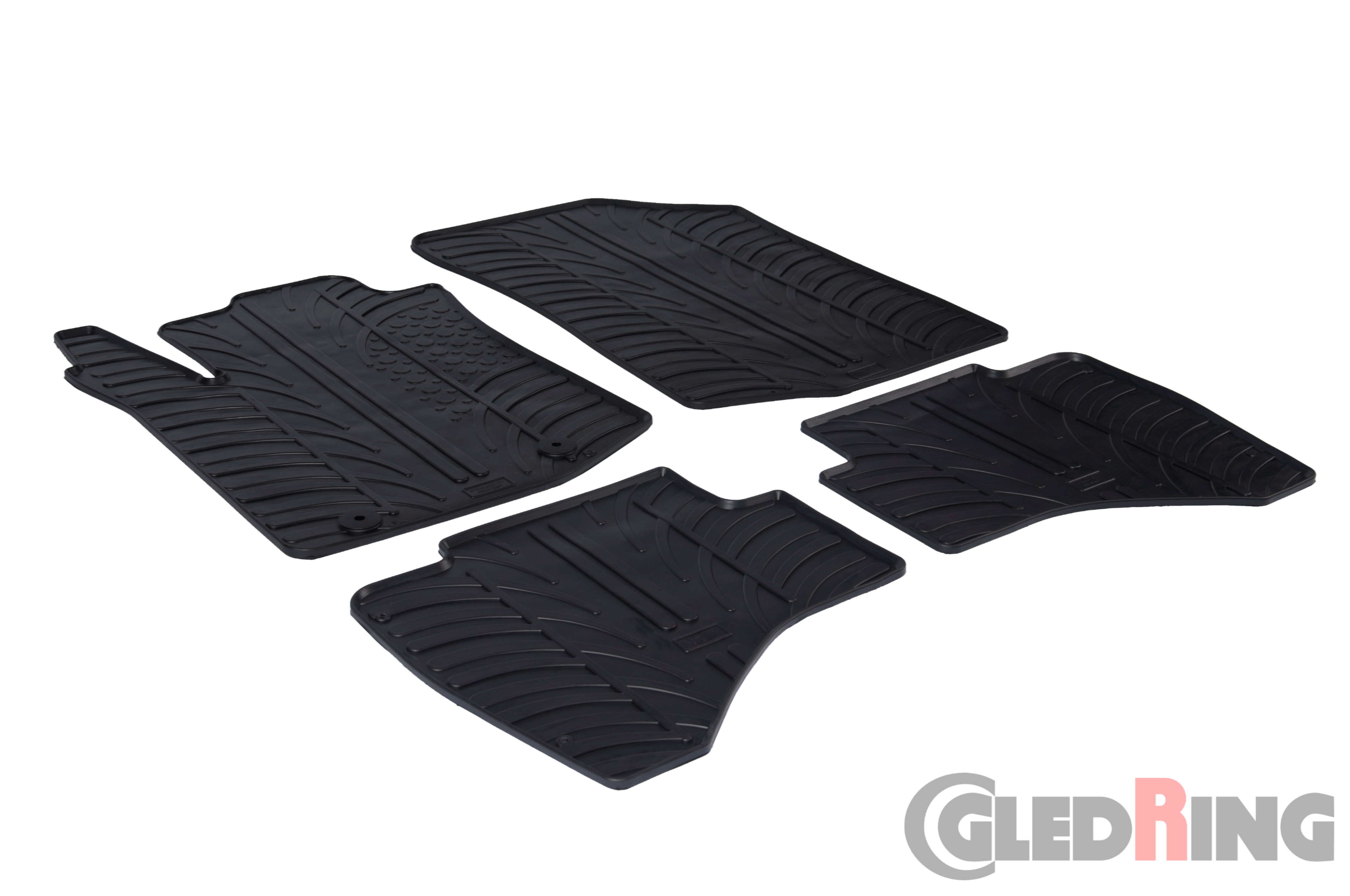 Original Gledring Passform Fußmatten Gummimatten 4 Tlg.+Fixing - CITROEN C1 2014->