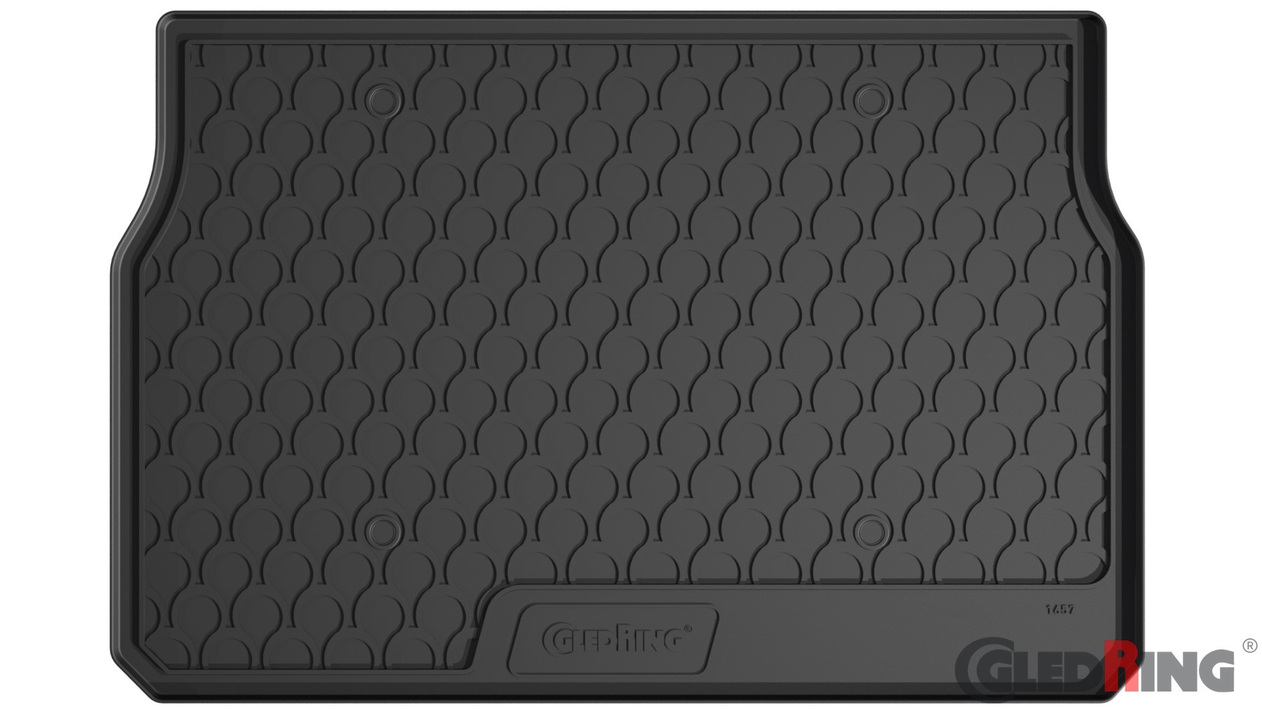 Original Gledring Premium Gummi Kofferraummatte - PEUGEOT 208 2012-11.2019