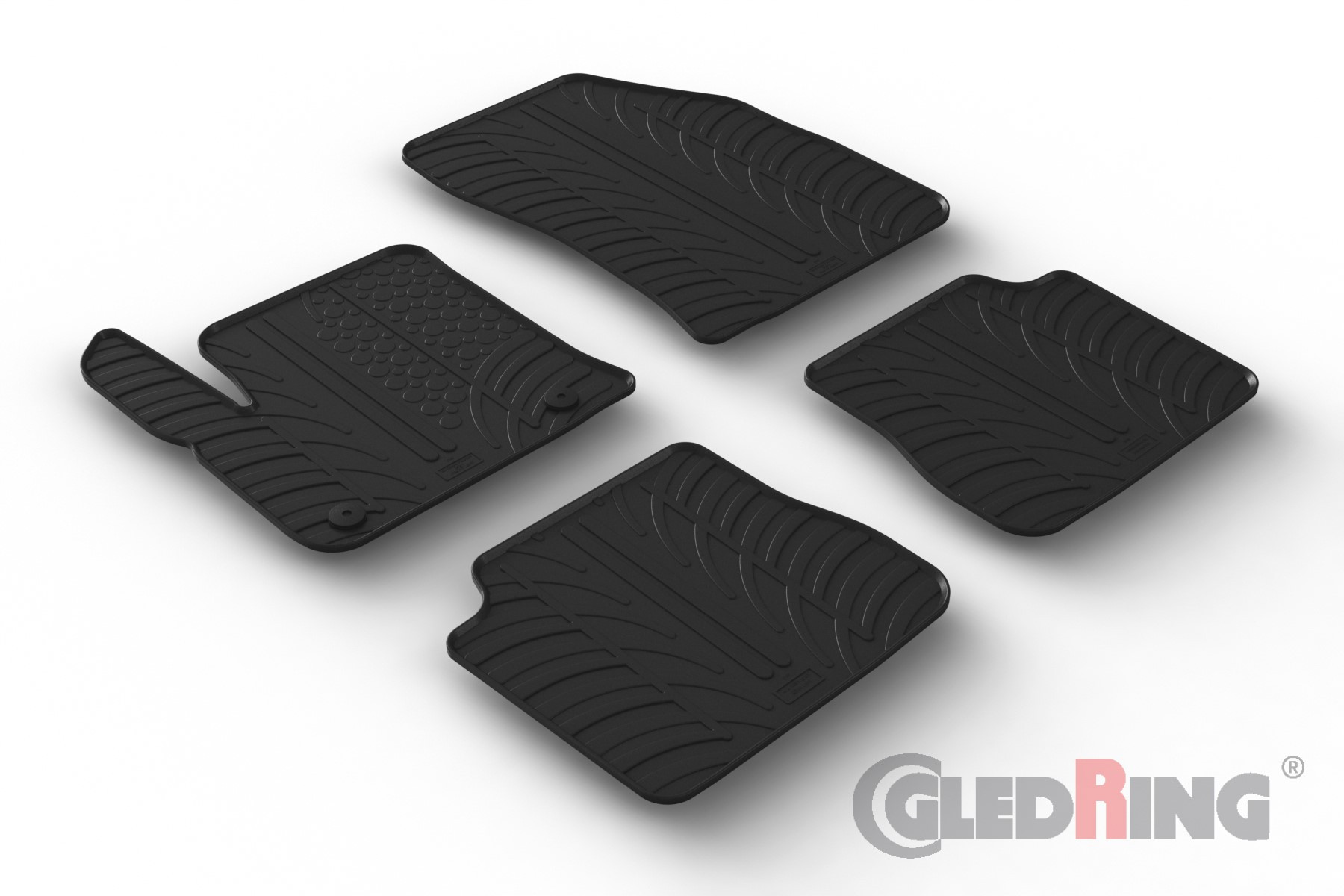 Original Gledring Passform Fußmatten Gummimatten 4 Tlg.+Fixing - CITROEN e-C4 HB 05.2021-> Elektro