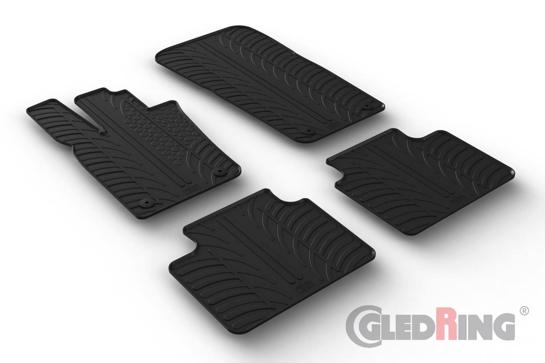 Original Gledring Passform Fußmatten Gummimatten 4 Tlg.+Fixing - PORSCHE Panamera GTS 971 G2 09.2016-> (Automatik)