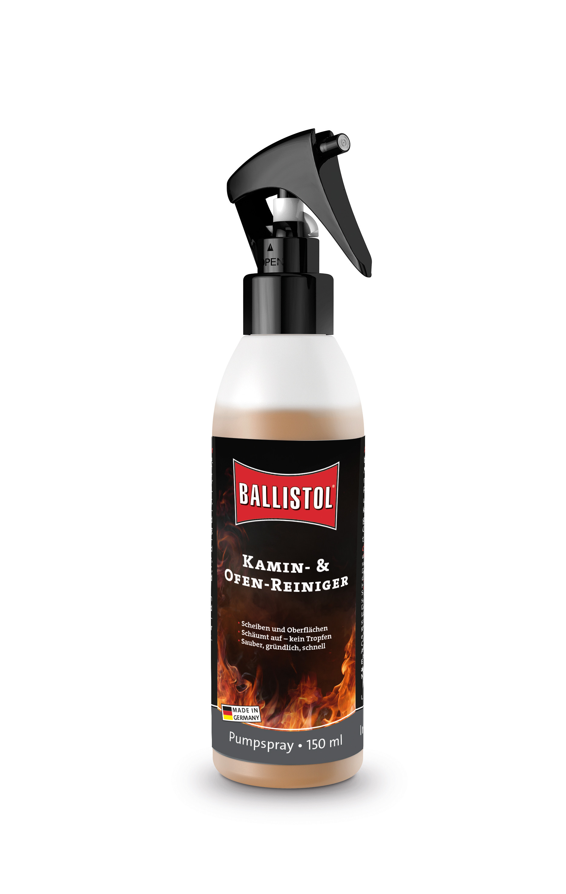 Ballistol Kamin- und Ofenreiniger Kamofix Pumpspray, 150 ml