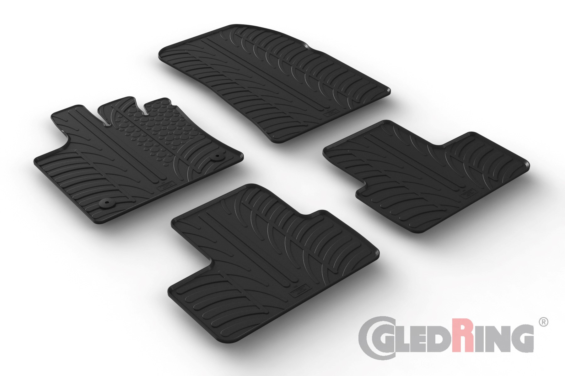 Original Gledring Passform Fußmatten Gummimatten 4 Tlg.+Fixing - MITSUBISHI ASX 03.2023->