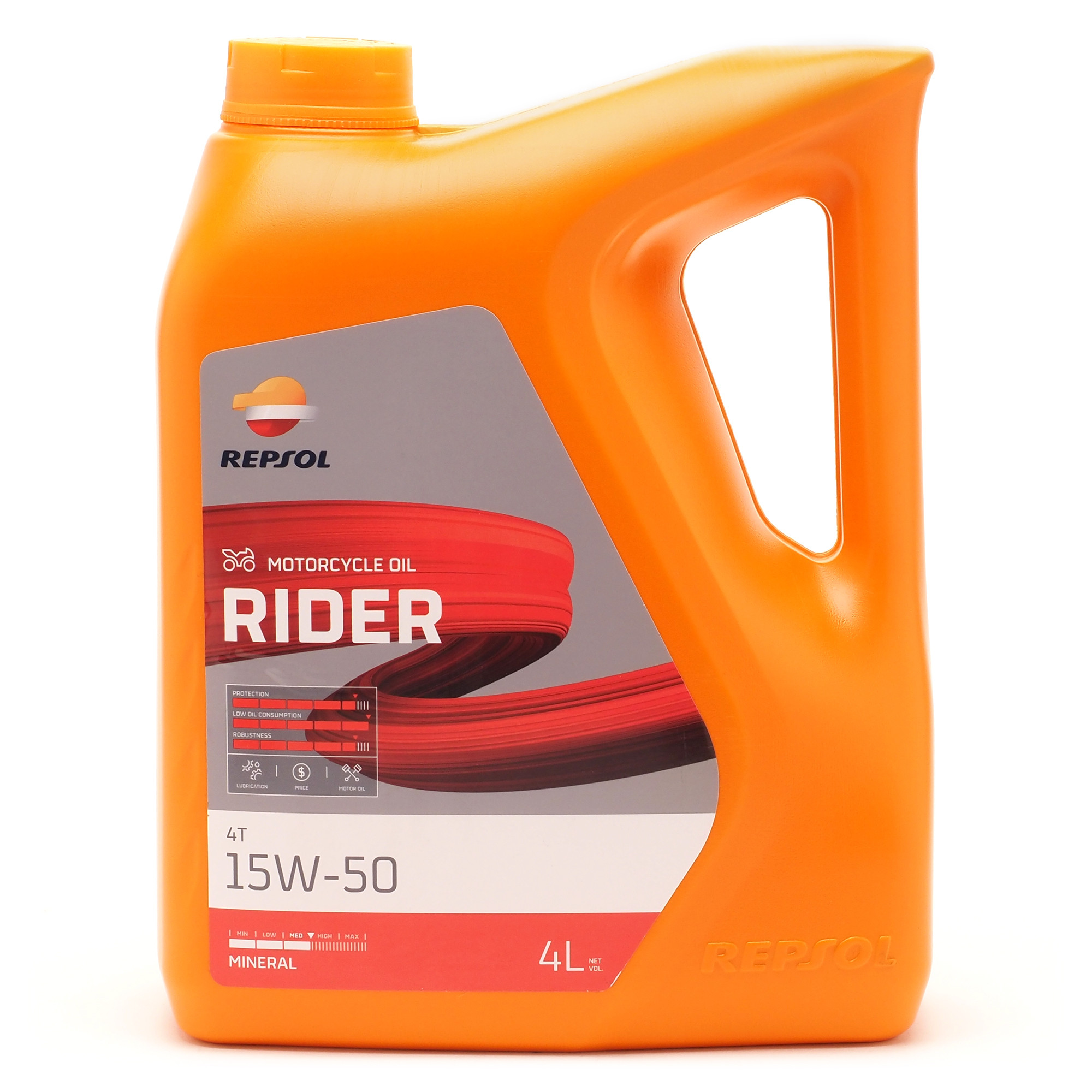 Repsol Motorrad Motoröl MOTO RIDER 4T 15W50 4 Liter