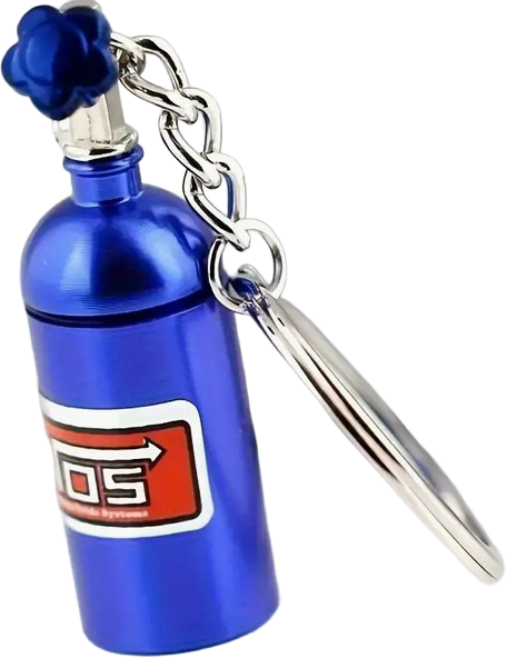 Schlüsselanhänger NOS Nitrogen Flasche Nitro Turbo Tuning Farbe BLAU