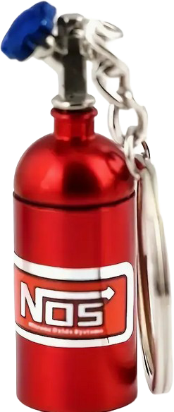 Schlüsselanhänger NOS Nitrogen Flasche Nitro Turbo Tuning Farbe ROT