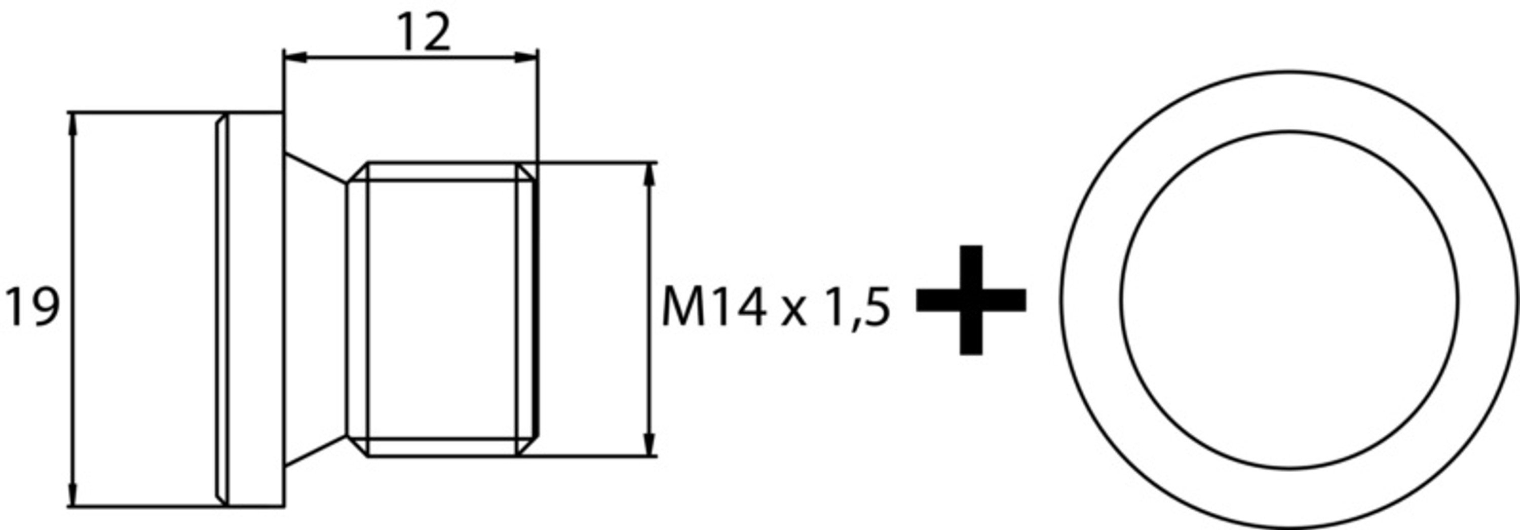 Ölablassschraube M18 x 1,5 x 12, mit Dichtring, Stahl verzinkt 1Stk.