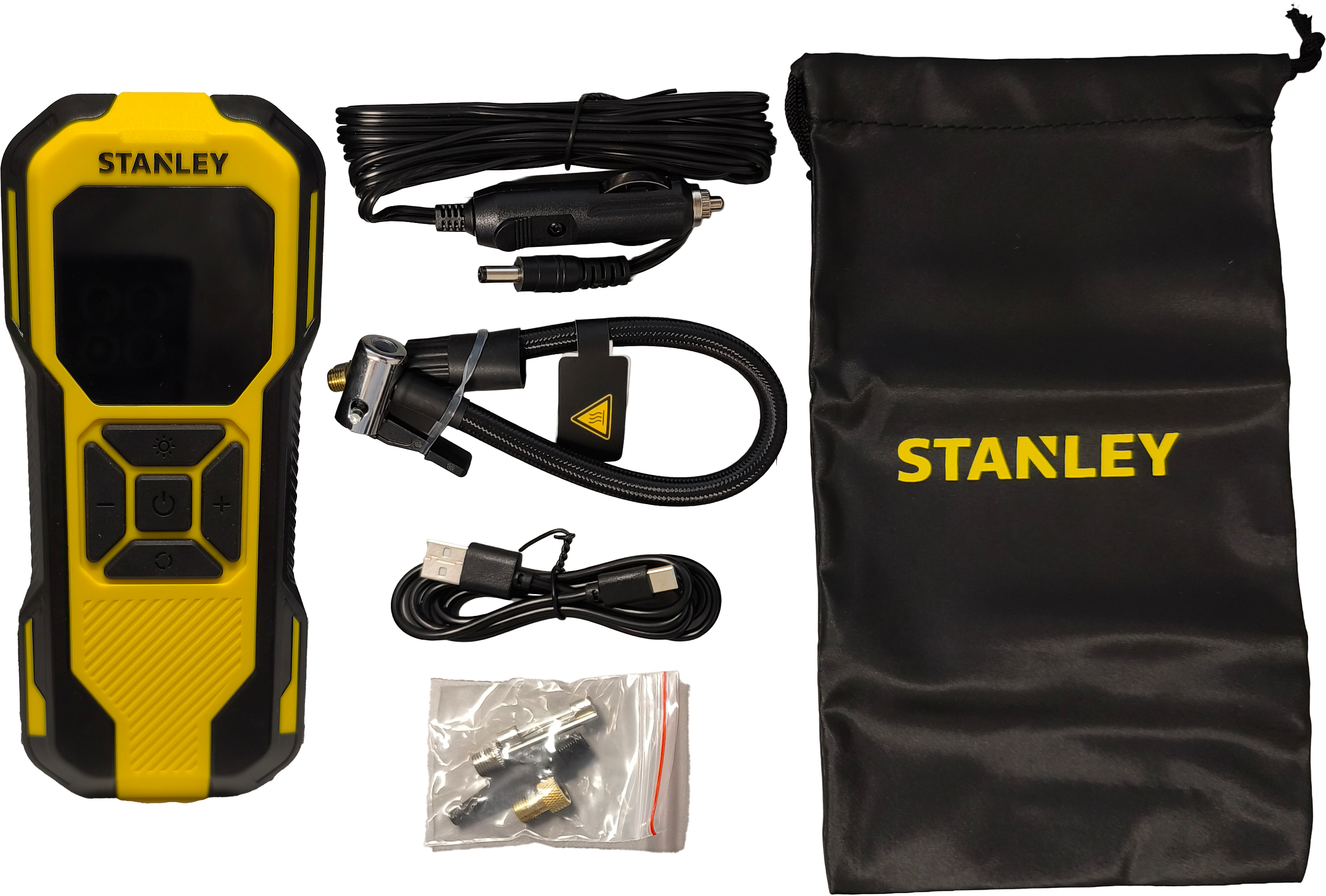 Stanley Akku Luftpumpe Mini-Kompressor mit Zubehör 14,2 l/min bei 0 bar