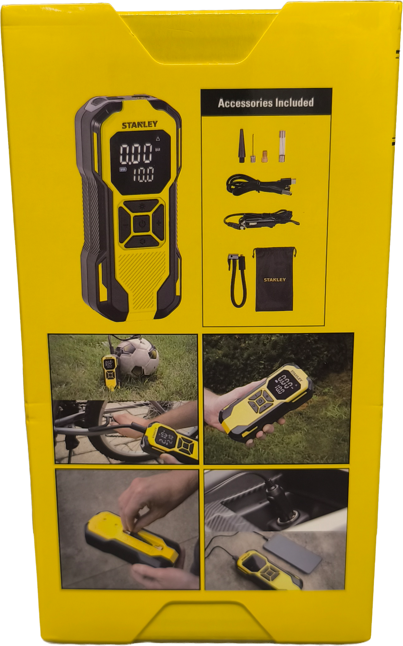 Stanley Akku Luftpumpe Mini-Kompressor mit Zubehör 14,2 l/min bei 0 bar