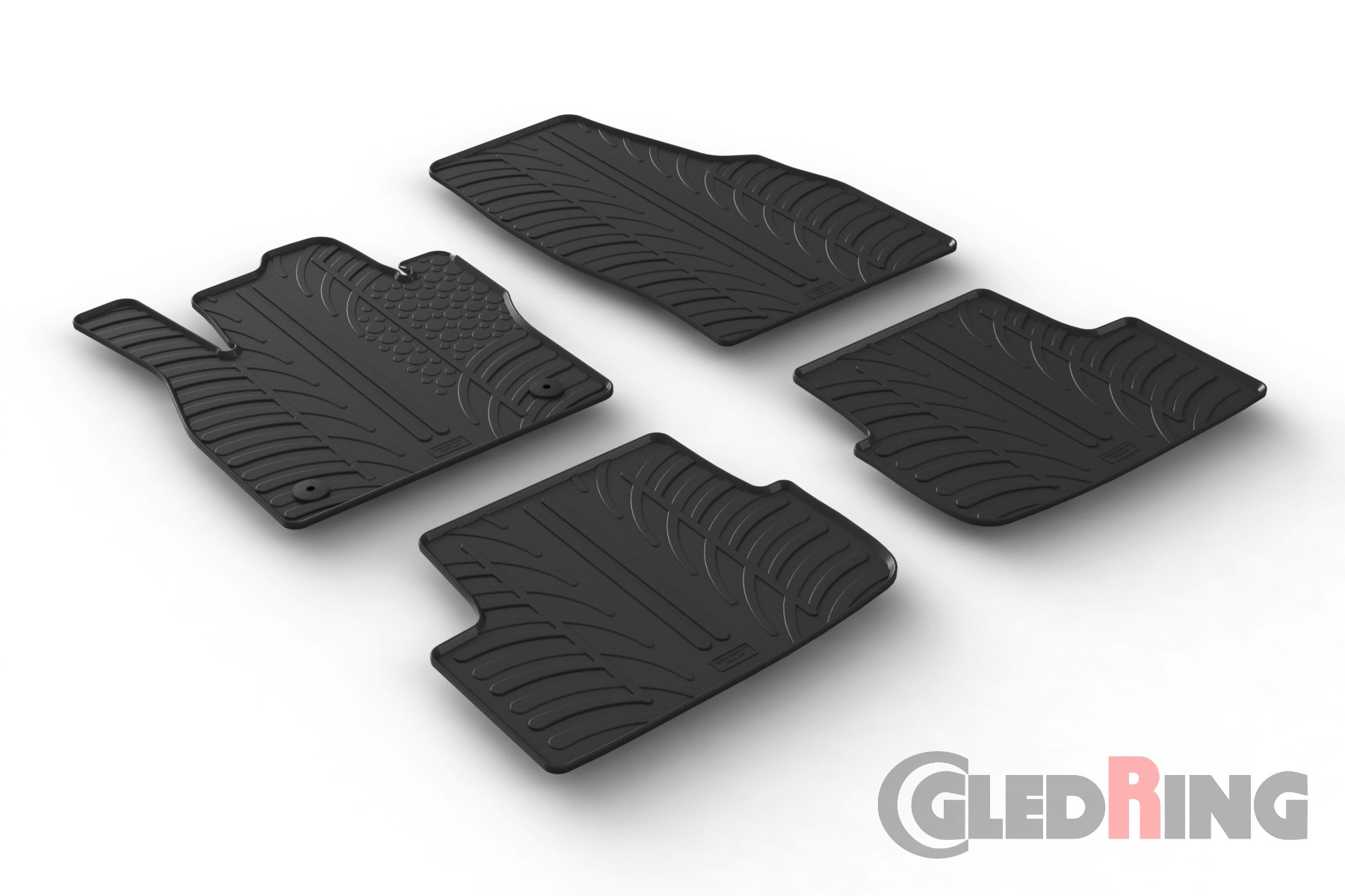 Original Gledring Passform Fußmatten Gummimatten 4 Tlg.+Fixing - SEAT Arona 11.2017-> (5 Türig, Schaltung)