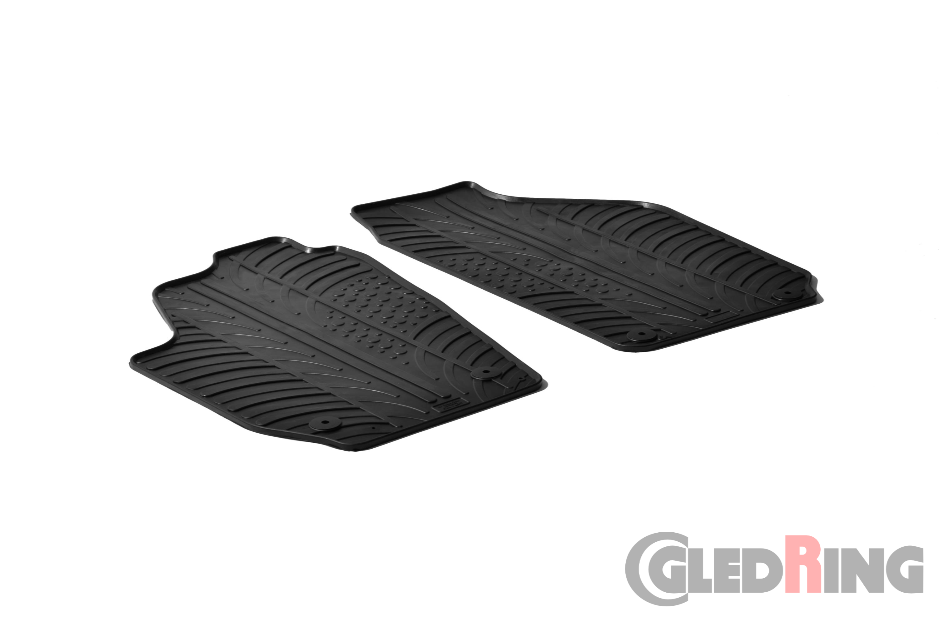 Original Gledring Passform Fußmatten Gummimatten 2 Tlg.-Fixing - Skoda Roomster Practic 2006->