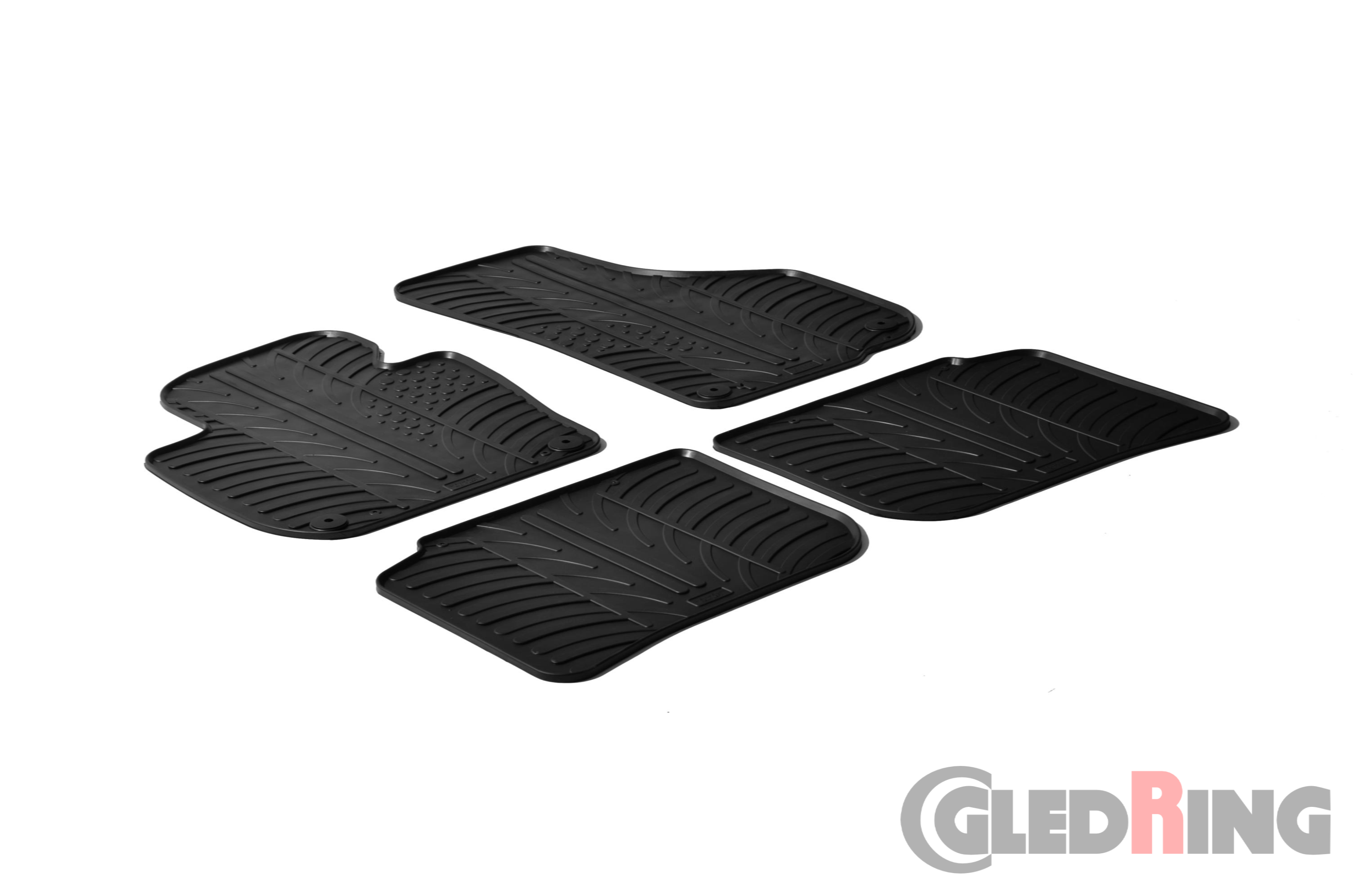 Original Gledring Passform Fußmatten Gummimatten 4 Tlg.+Fixing - SKODA Superb 2009-03.2015