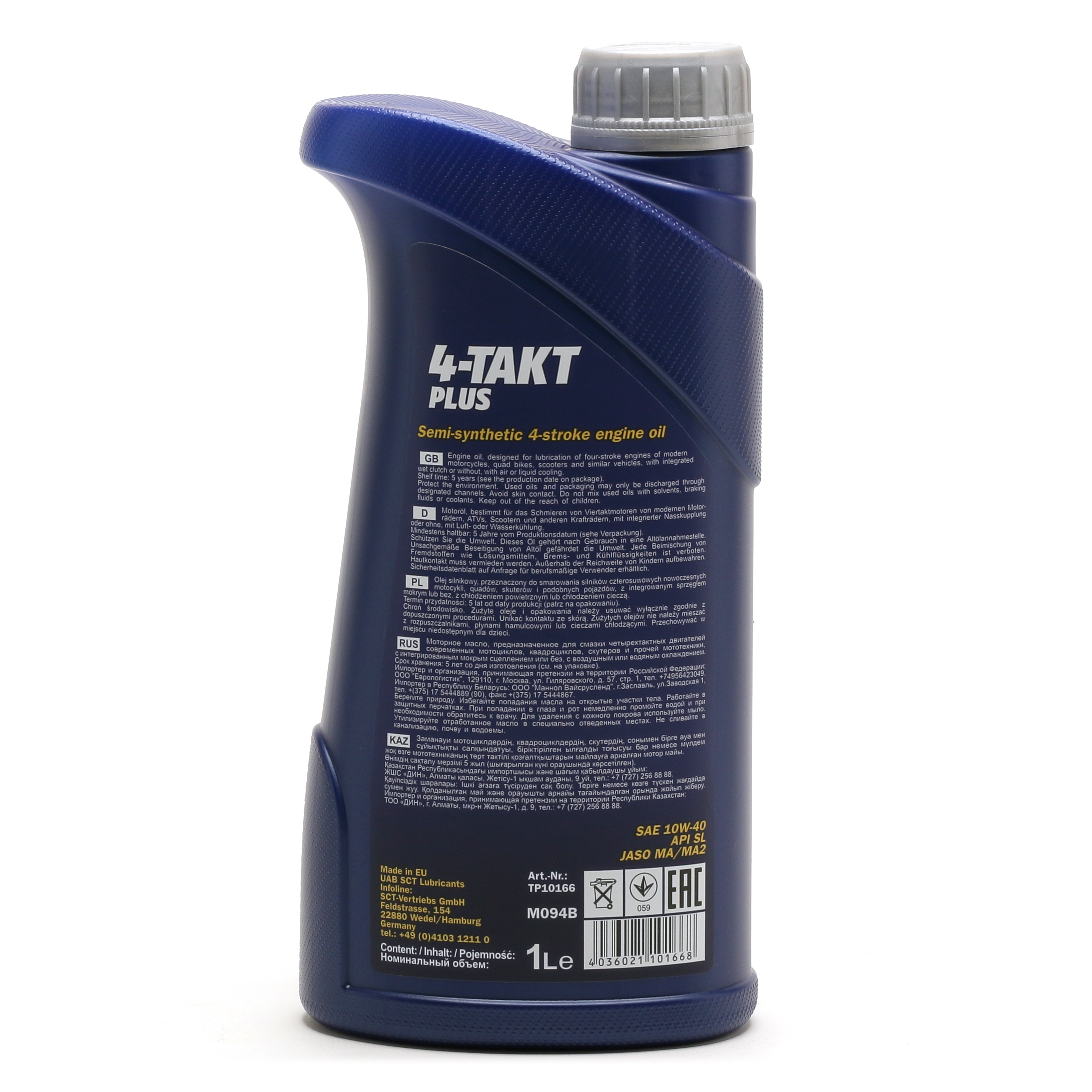 Mannol 7202 4-Takt Plus 10W-40 Motoröl 1l Flasche