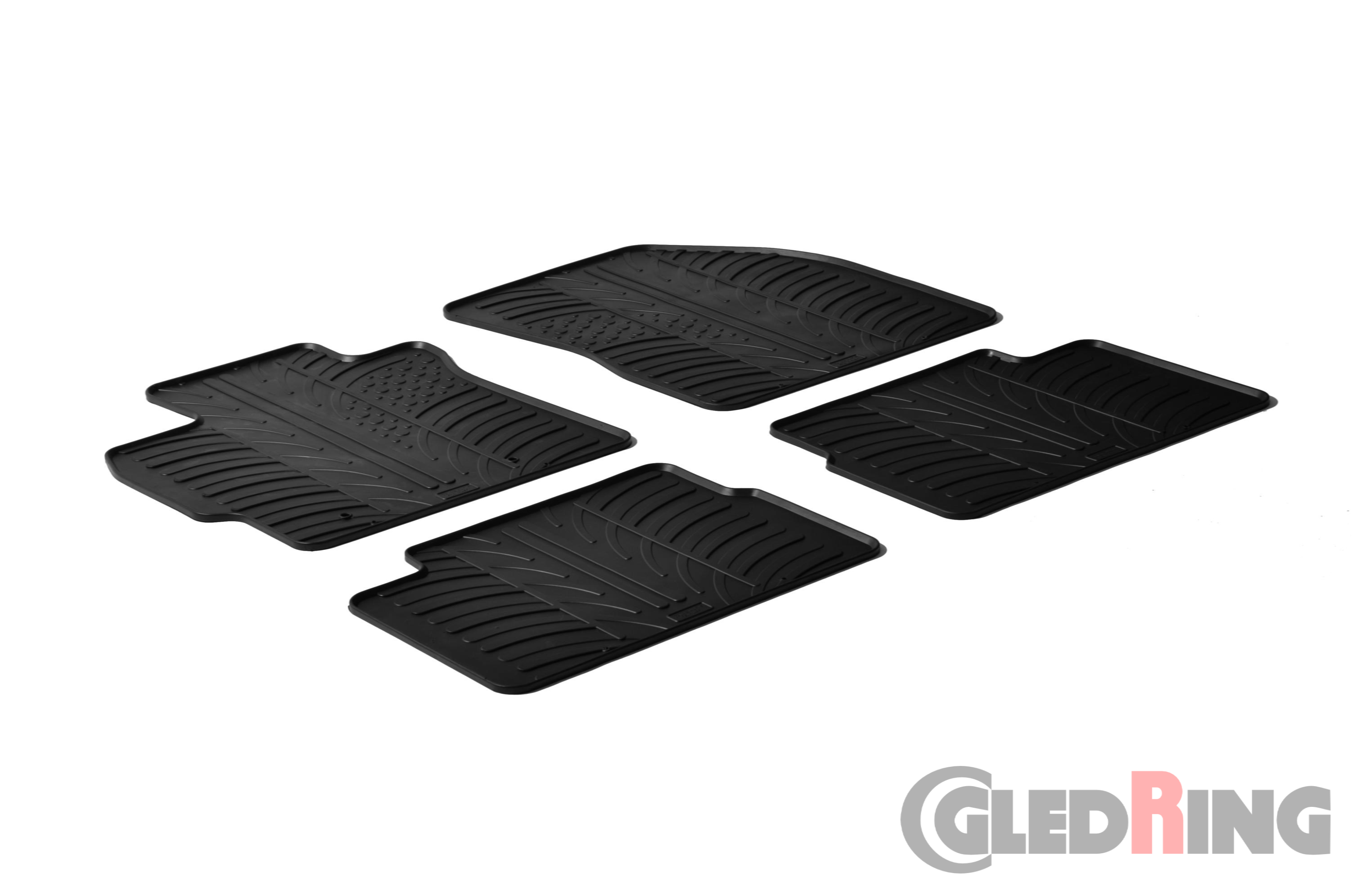 Original Gledring Passform Fußmatten Gummimatten 4 Tlg.+Fixing - TOYOTA Auris 2007-2012