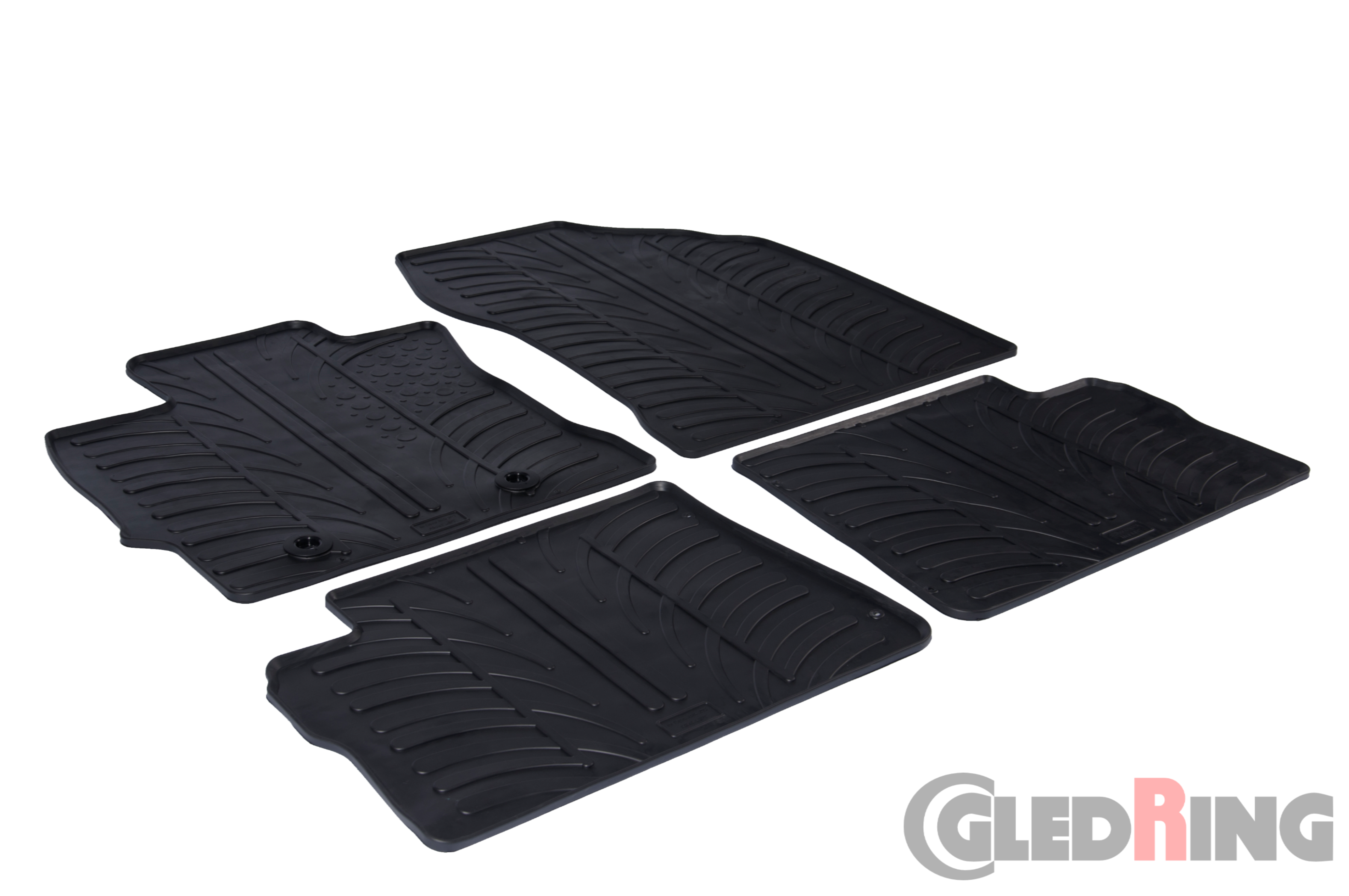 Original Gledring Passform Fußmatten Gummimatten 4 Tlg.+Fixing - TOYOTA Auris 2012-> / Auris Touring Sport 2013-> / Auris Hybrid 2013->