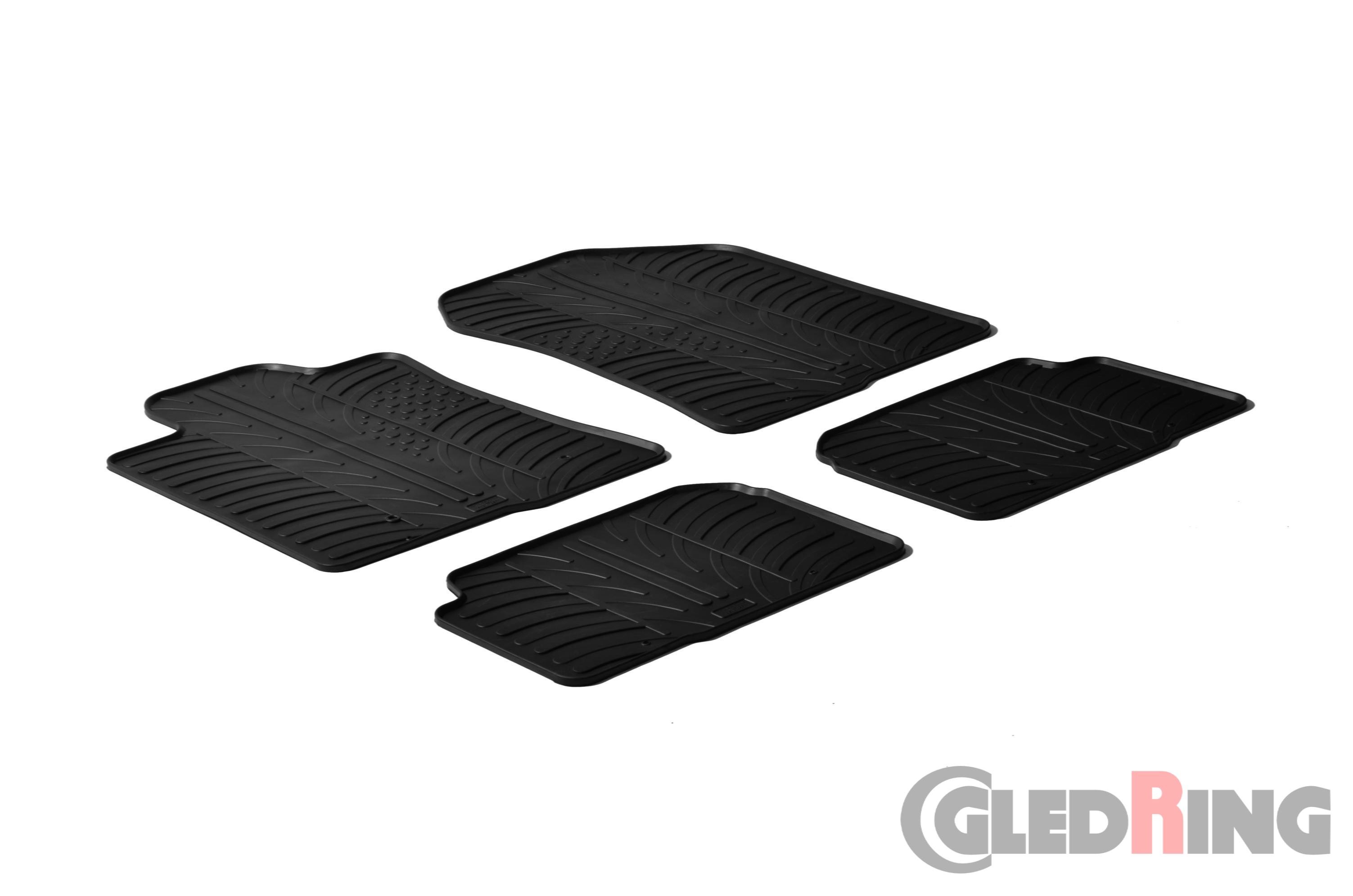 Original Gledring Passform Fußmatten Gummimatten 4 Tlg.+Fixing - TOYOTA Corolla Verso 2004->