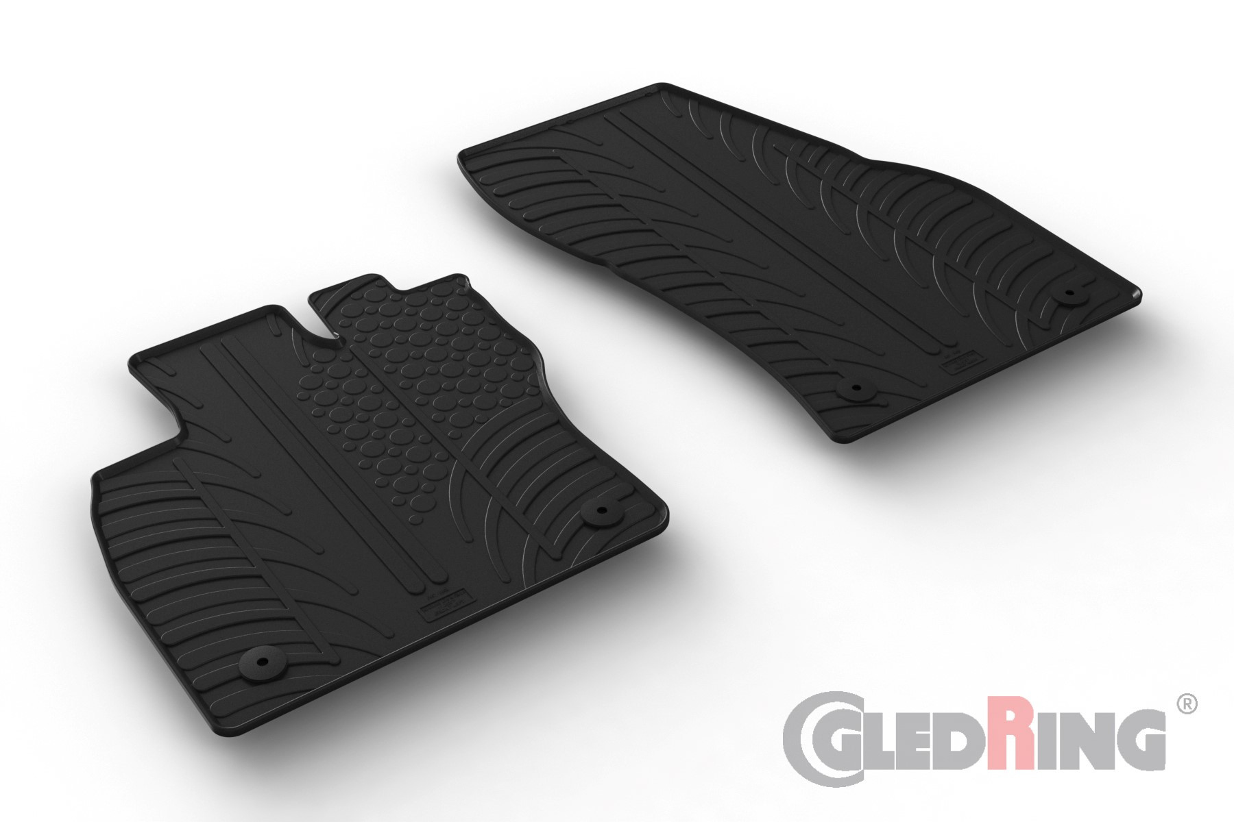 Original Gledring Passform Fußmatten Gummimatten 2 Tlg.-Fixing - FORD Tourneo Furgon L1/L2 07.2022->