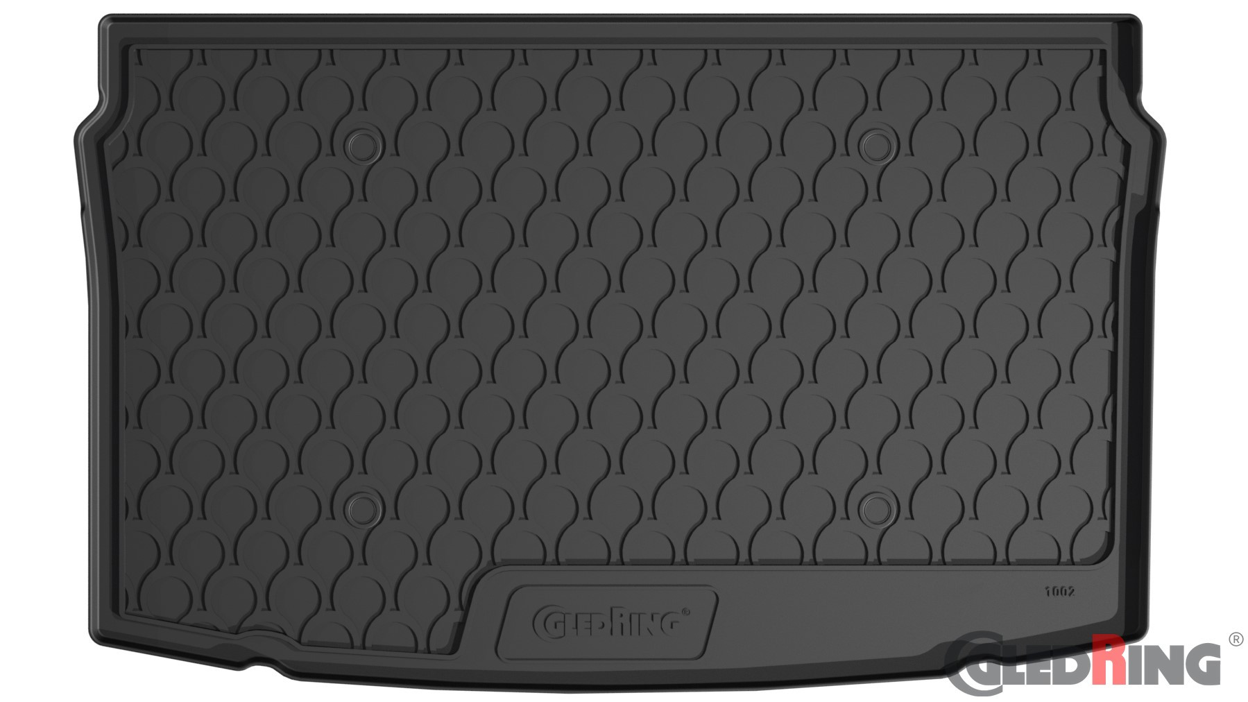 Original Gledring Premium Gummi Kofferraummatte - VOLKSWAGEN Polo (Basisboden) 2017->