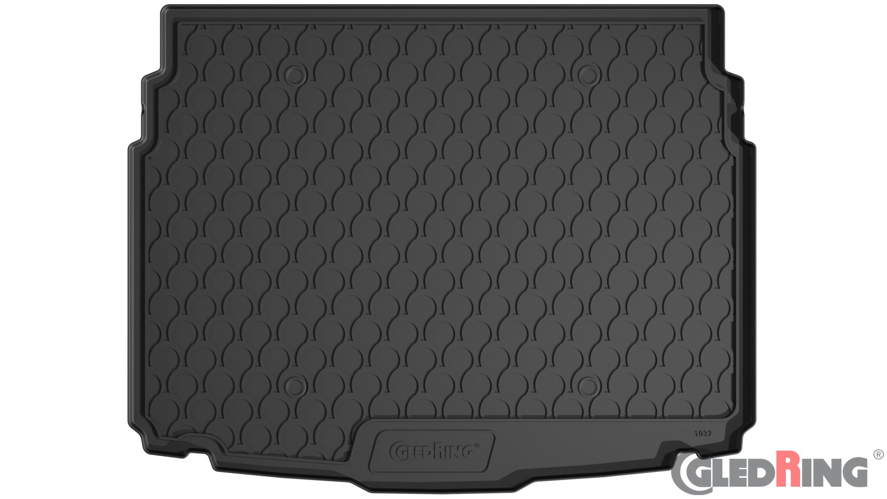 Original Gledring Premium Gummi Kofferraummatte - VOLKSWAGEN T-Roc (Tiefer variabler Boden) 12.2017->