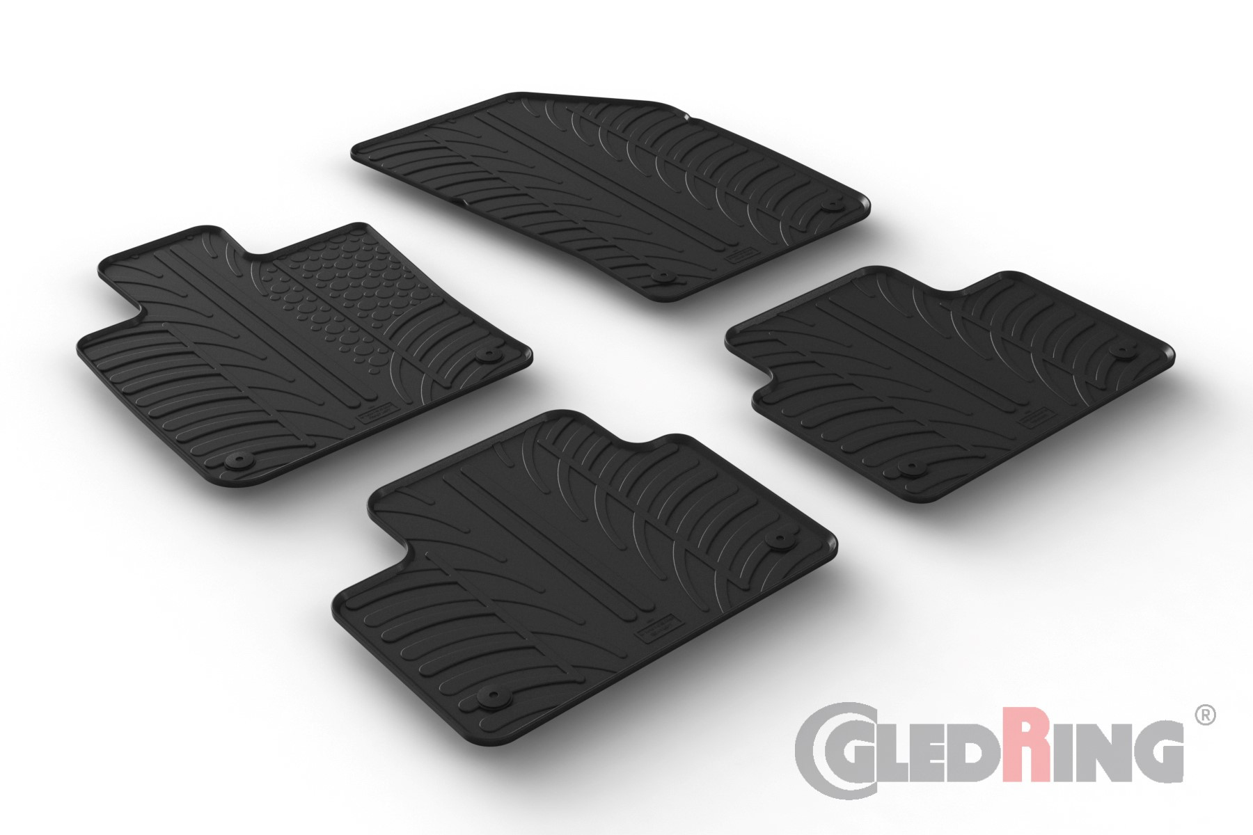 Original Gledring Passform Fußmatten Gummimatten 4 Tlg.+Fixing - VOLVO V60 09.2018->