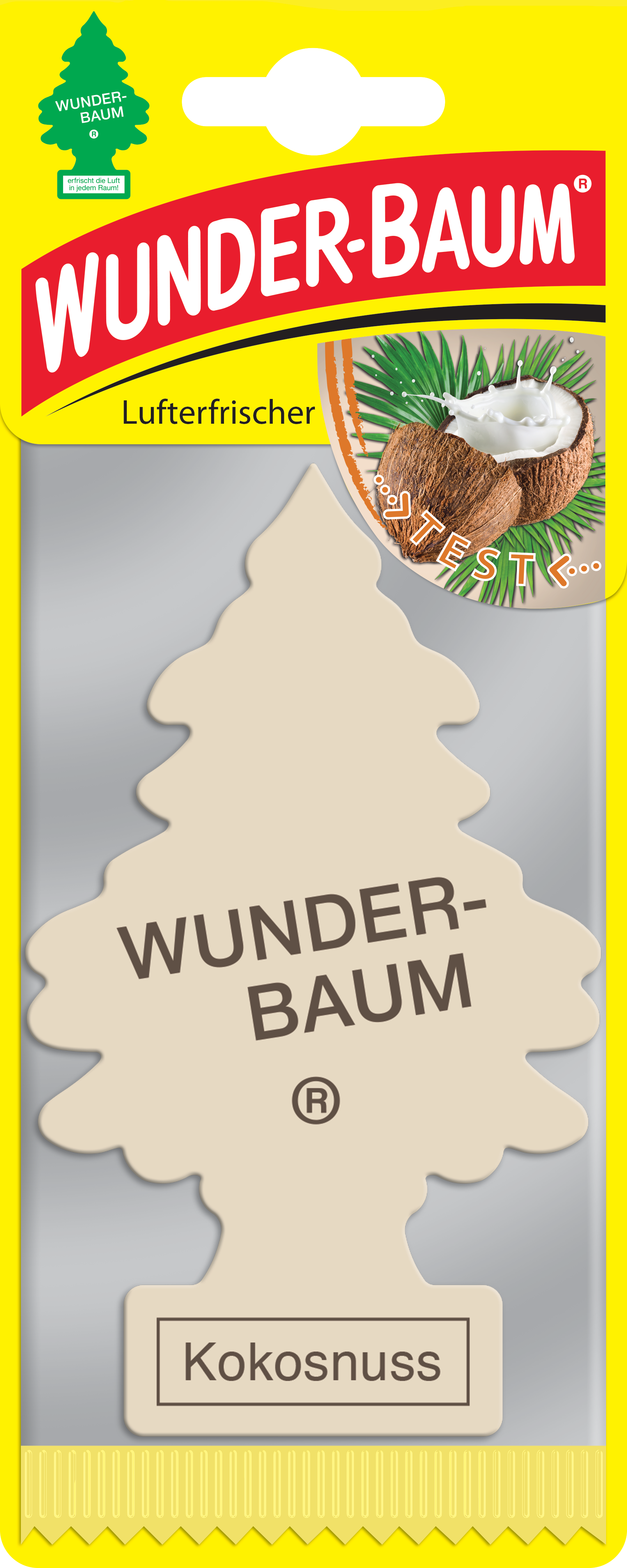 Wunderbaum® Kokosnuss - Original Auto Duftbaum Lufterfrischer