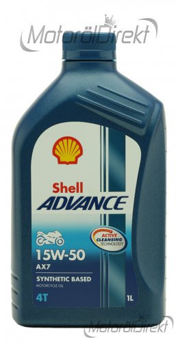Shell Advance AX7 4T 15W-50 Motorrad Motoröl 1l