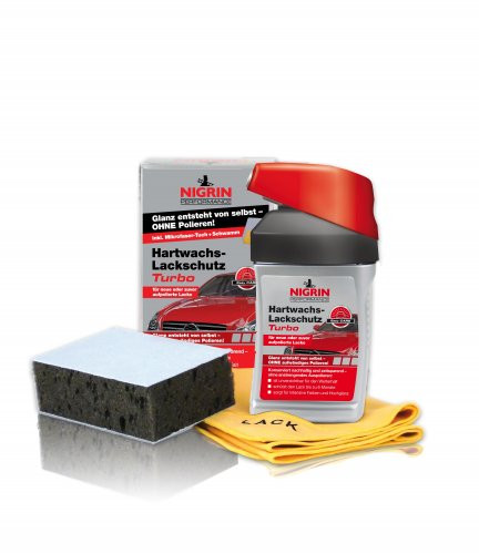 Nigrin 756870 Turbo Hartwachs-Lackschutz Set 300ml für strapazierte Lacke, mit Abperlschutz