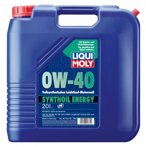 Liqui Moly Synthoil Energy 0W-40 Motoröl 20l Kanister