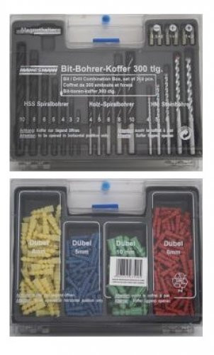 Bit-Bohrer-Koffer, 300-teilig