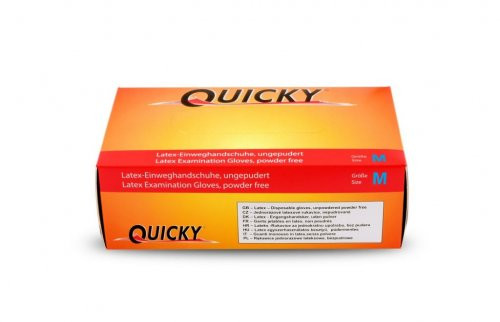 Latex-Einweghandschuhe, Größe M „Quicky“  100er Pack