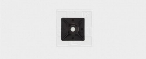 Klebesockel 3,6 / 19 x 19, Für Kabelbandbreite 3,6 mm, schwarz 10Stk.