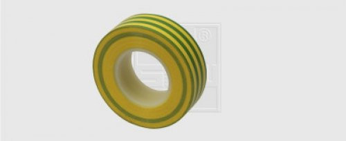 Kunststoffisolierband 15 mm x 10 m x 0,15 mm, gelb-grün